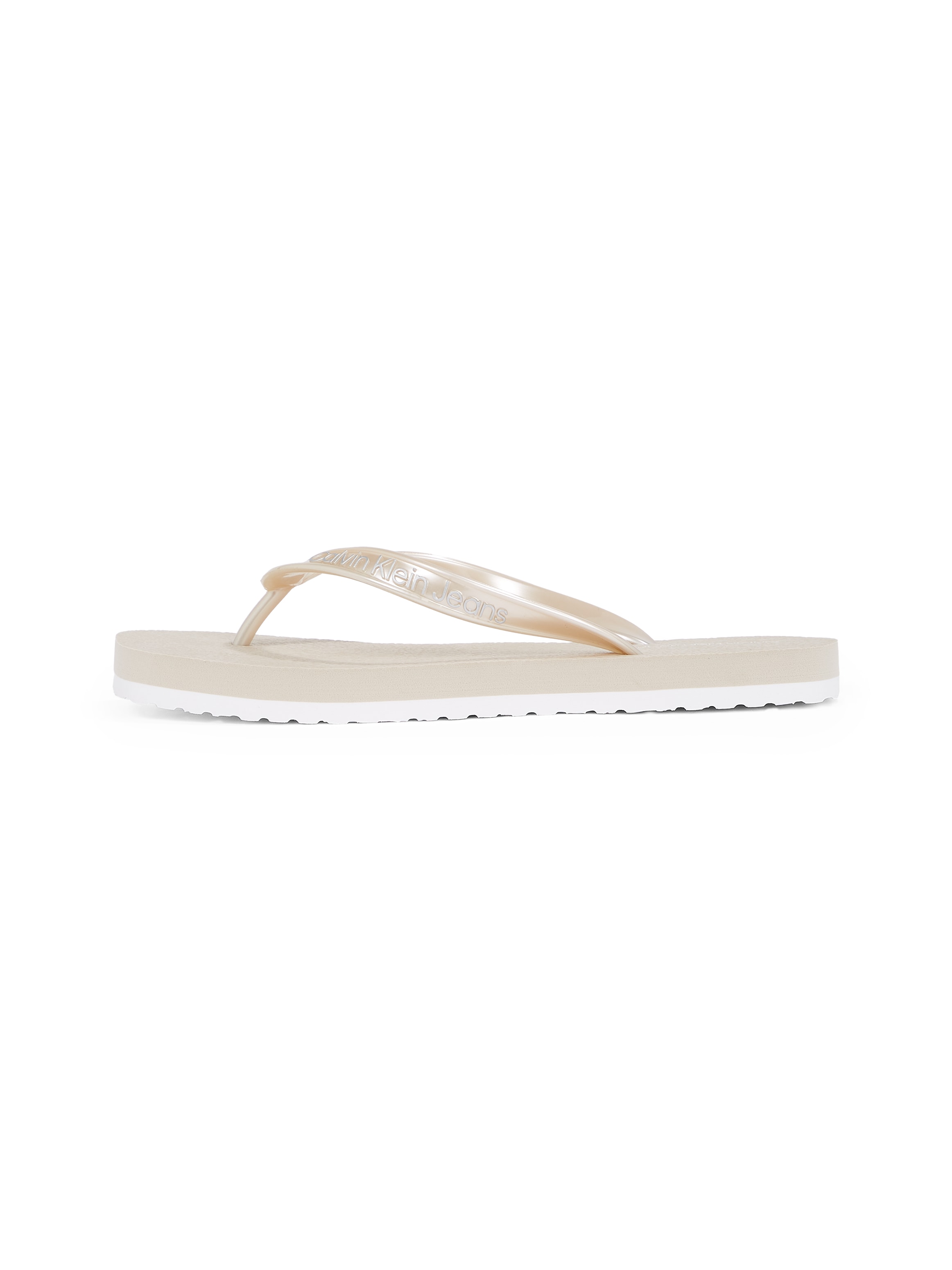 Calvin Klein Jeans Zehentrenner »THONG+ TPU METALLIC«, Sommerschuh, Badeschuh, Schlappen, Strandschuh mit Zehensteg
