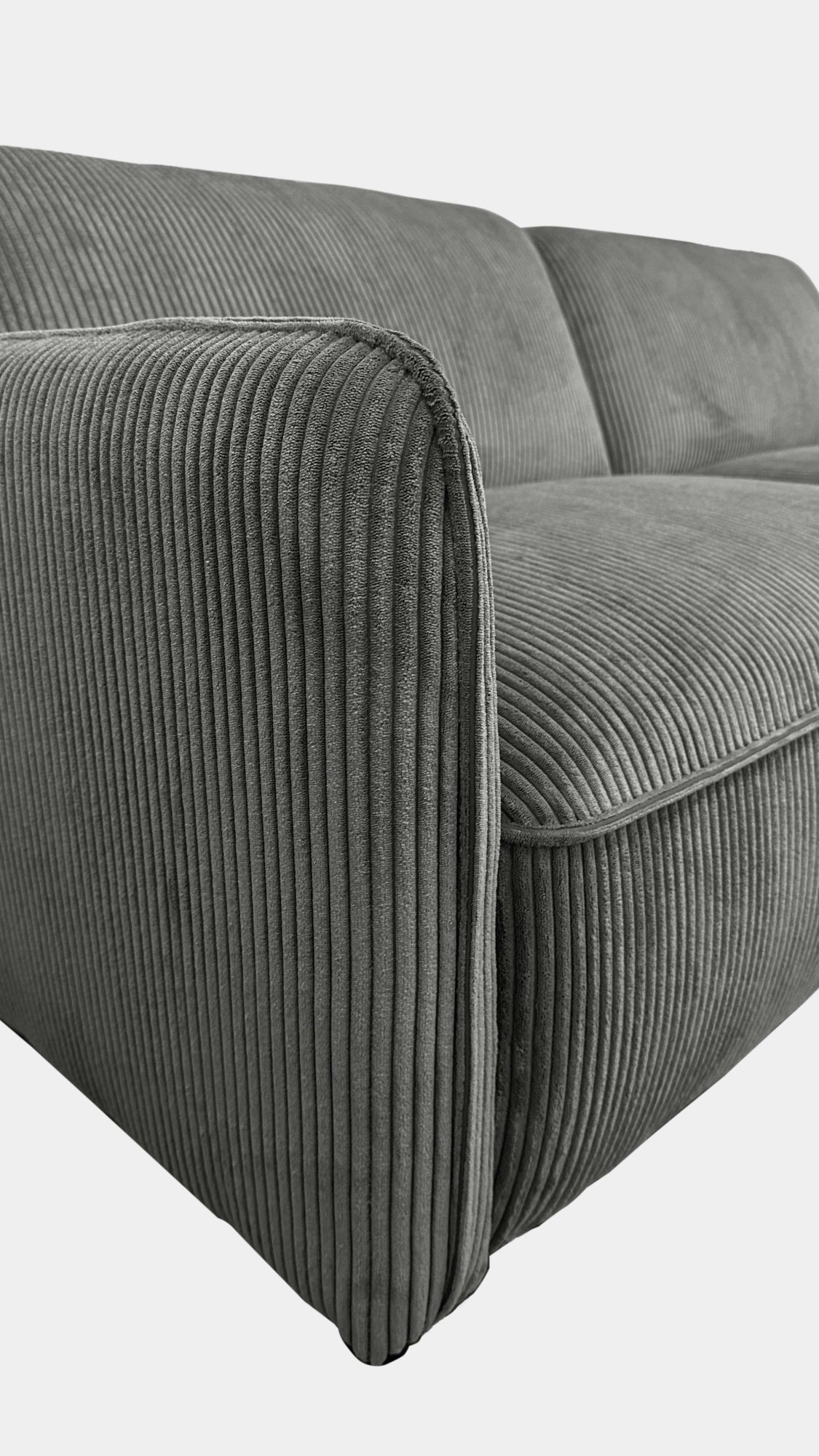 Dorel Home 3-Sitzer »Allie Curved Schlafsofa 209 cm«, Bettfunktion (110/190), verstellbare Rückenlehne, Cord u. Velours