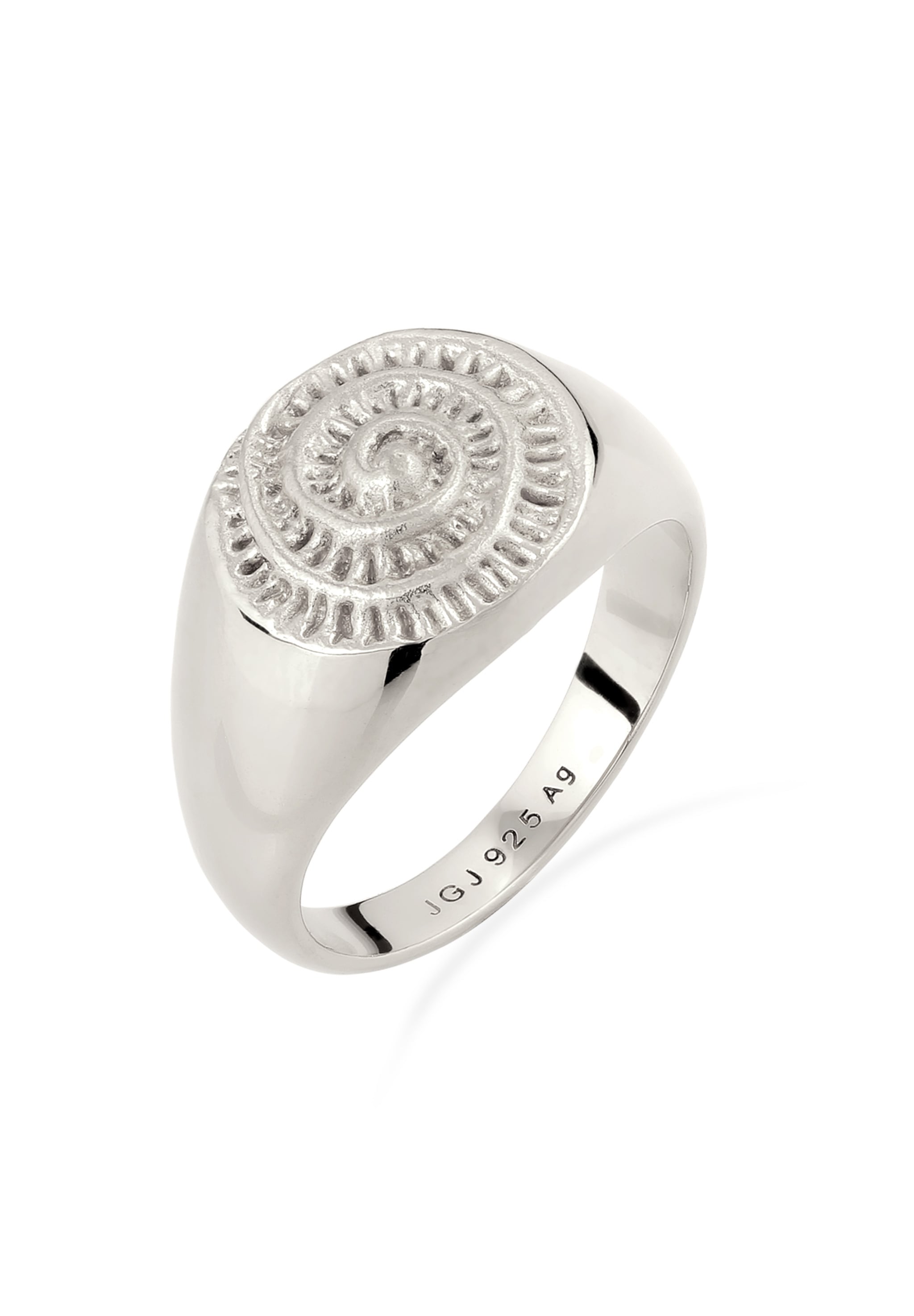 "Siegelring KUZZOI ""Ring Siegelring Vintage 925 Sterling Silber"" Gr. 60, silber, Fingerringe, Herren, 60, Silber 925 (Sterlingsilber), Siegelring"