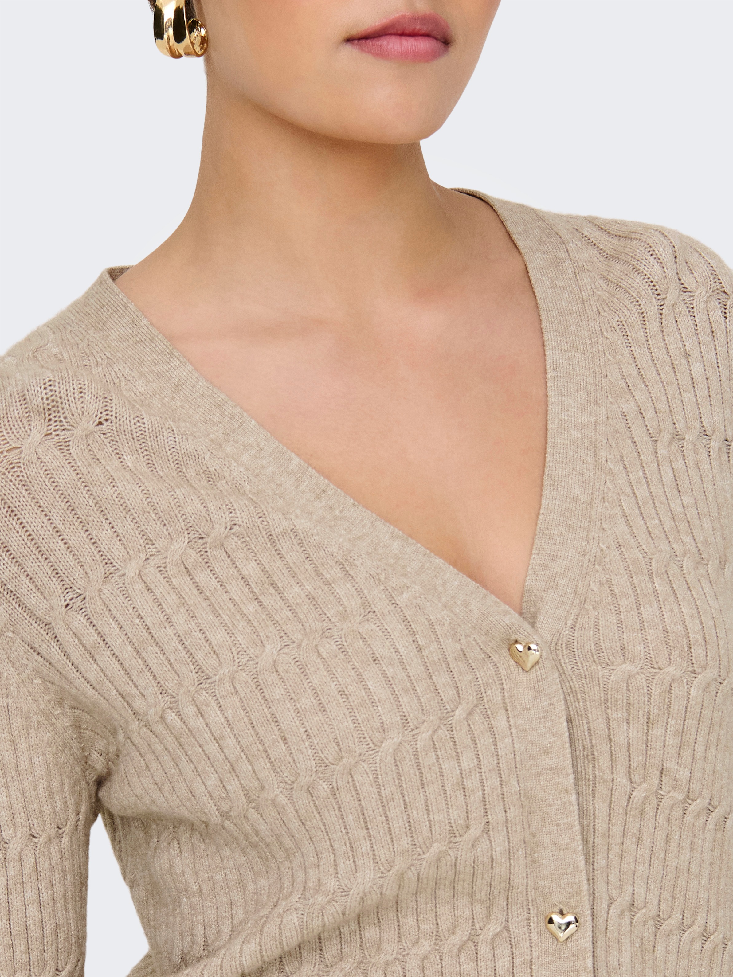 Thumbnail - ONLY Strickjacke "ONLKATIA LS CABLE V-NECK CARDIGAN CC KNT"