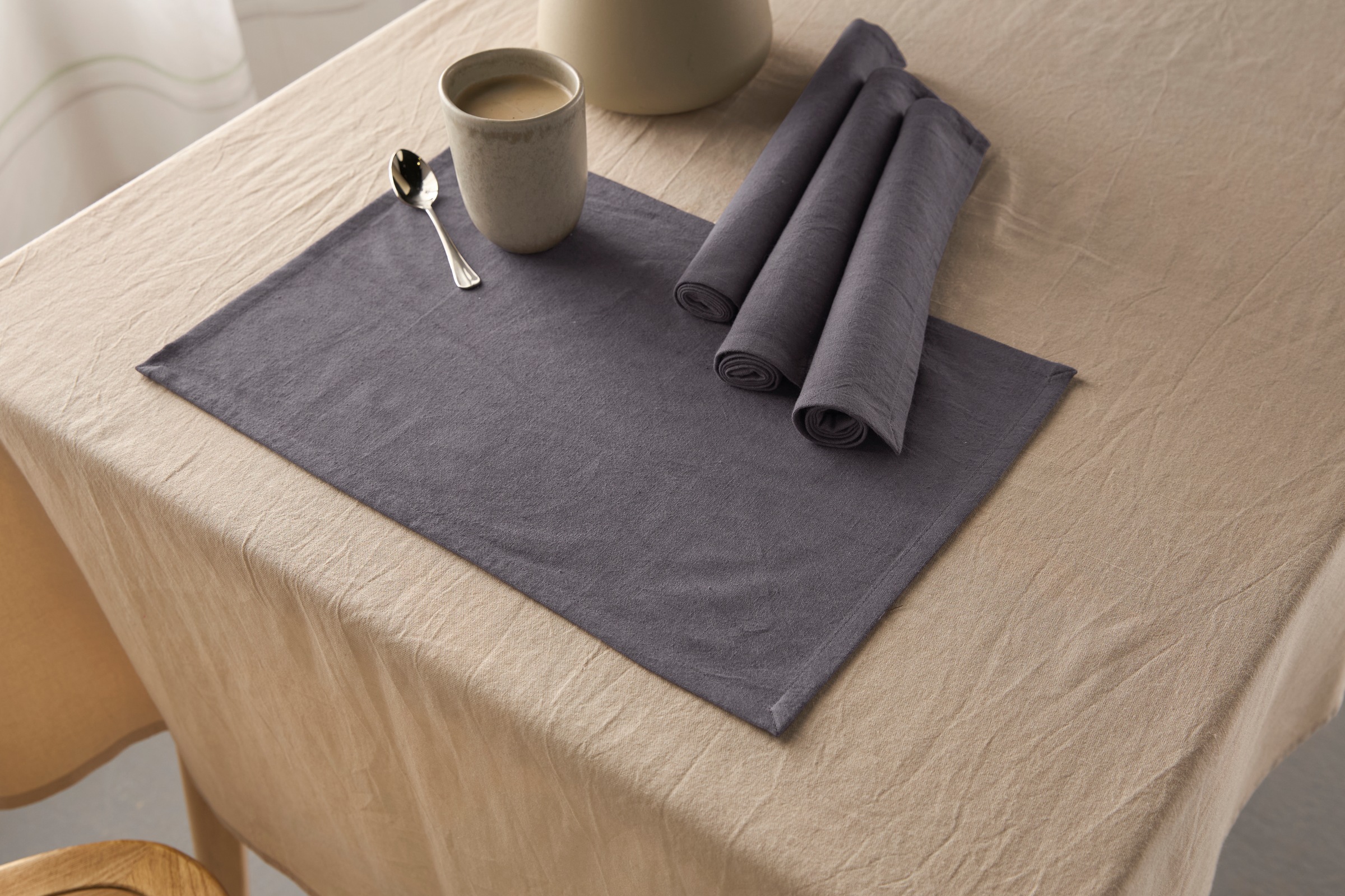 LeGer Home by Lena Gercke Platzset "Liaa" Baumwollqualität mit Leinenanteil günstig online kaufen