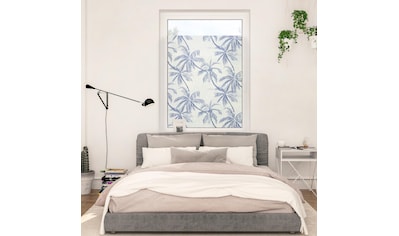 Fensterfolie »Fensterfolie selbstklebend, Sichtschutz, Blueprint Palms - Blau«, 1 St.,...