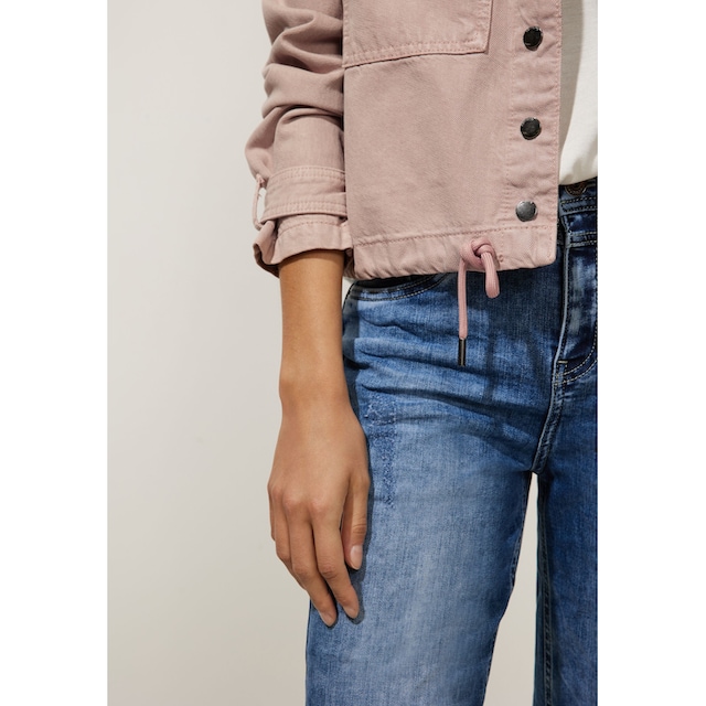 STREET ONE Jeansjacke, mit Kapuze, aus softem Materialmix online bestellen  | BAUR