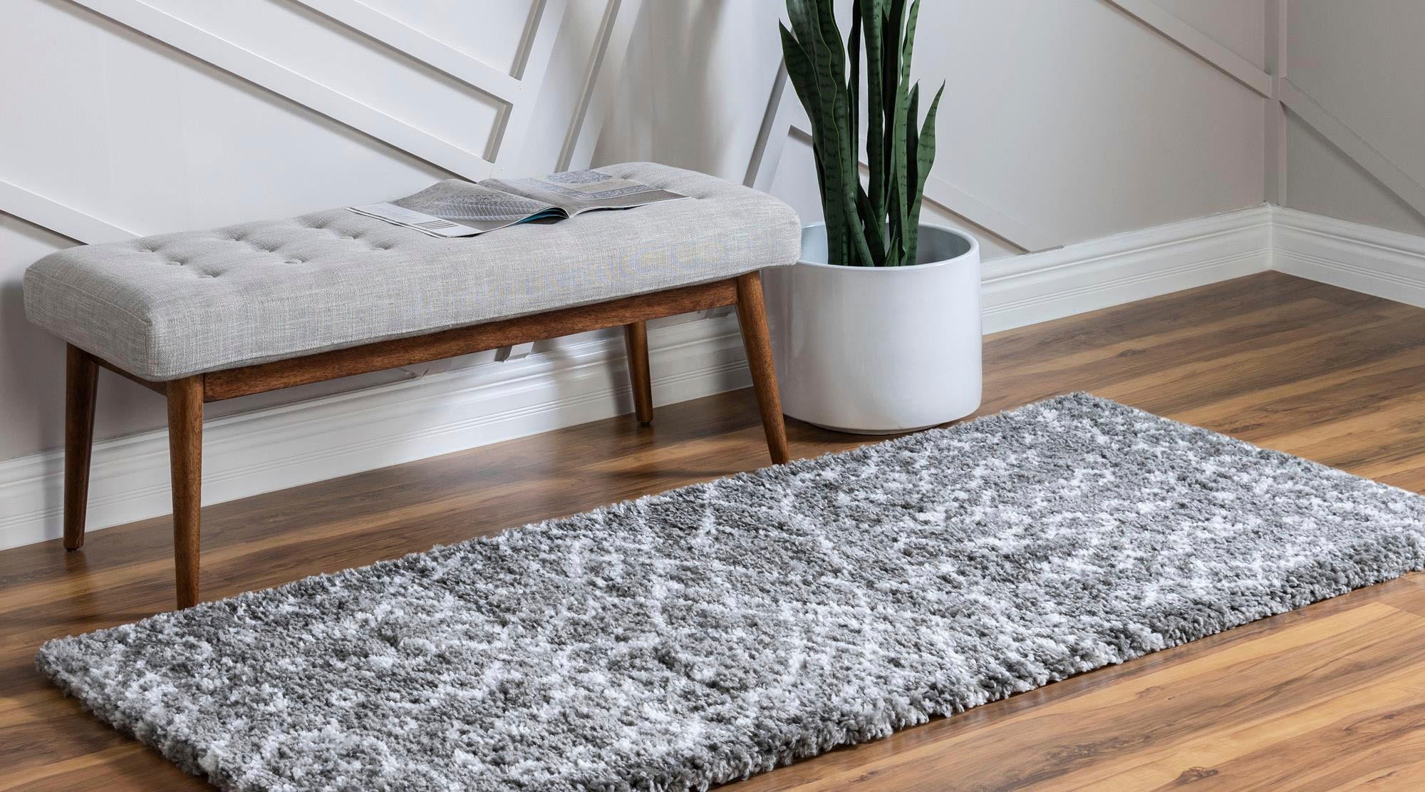 Myflair Möbel & Accessoires Hochflor-Läufer »Temara Shag Lagerräumung«, rechteckig, 51 mm Höhe, Teppich-Läufer, gewebt, Scandi Design, ideal im Flur & Schlafzimmer