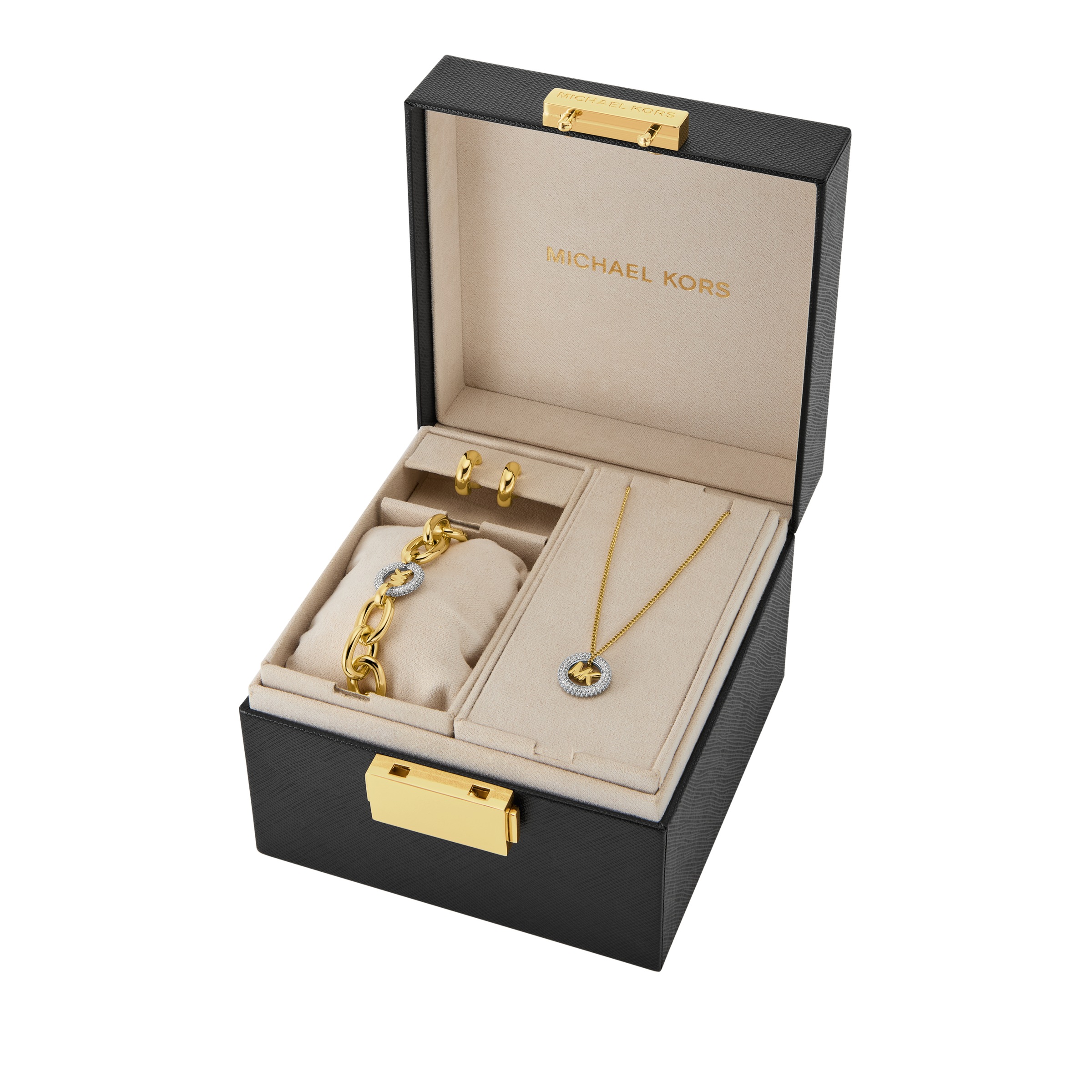 MICHAEL KORS Schmuckset »Multipack Schmuck Geschenk Metall PREMIUM« (Set, 4 Stk. tlg.)  mit Zirkonia (synth.)
