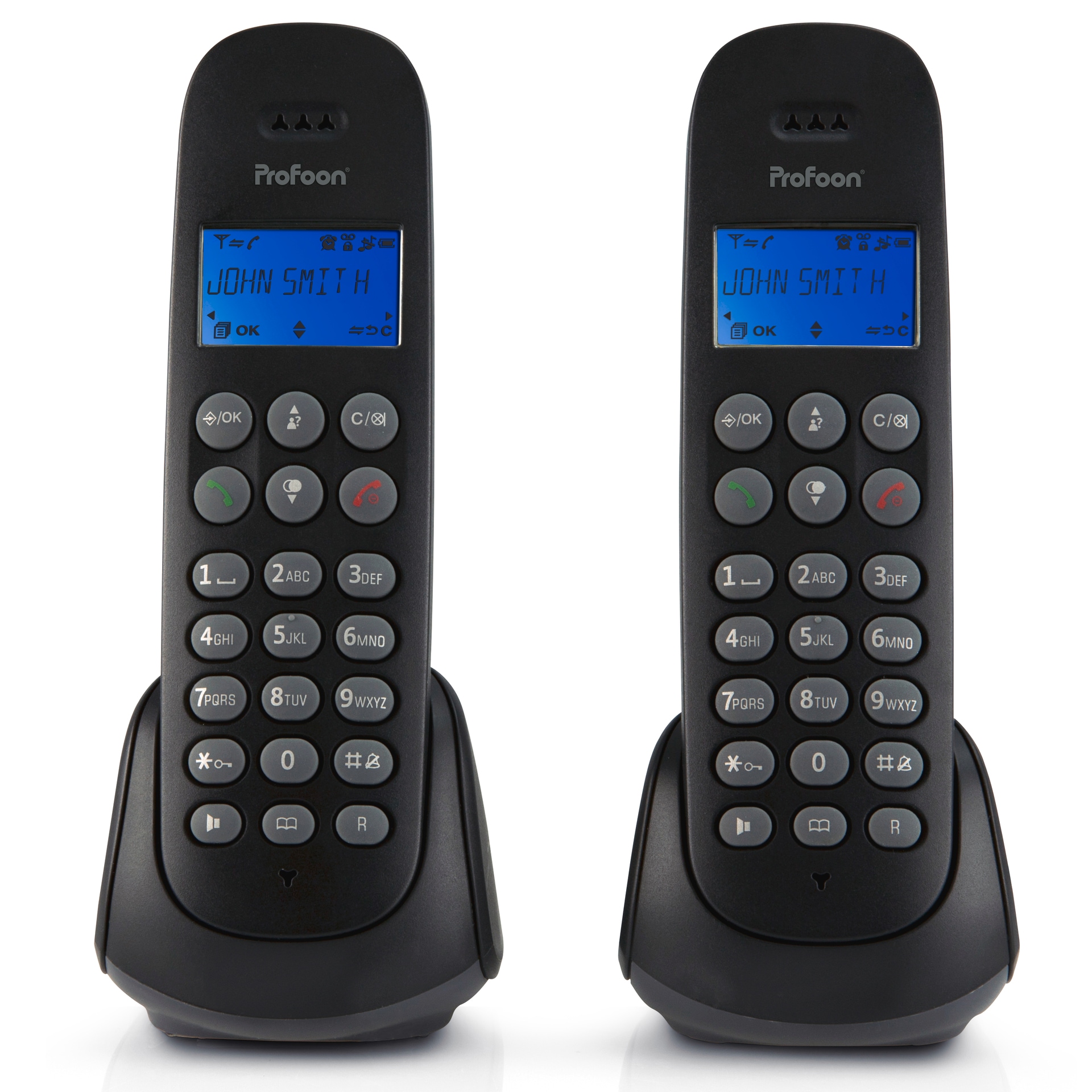 Profoon Schnurloses DECT-Telefon »PDX-320 - DECT-Telefon mit 2 Mobilteilen«