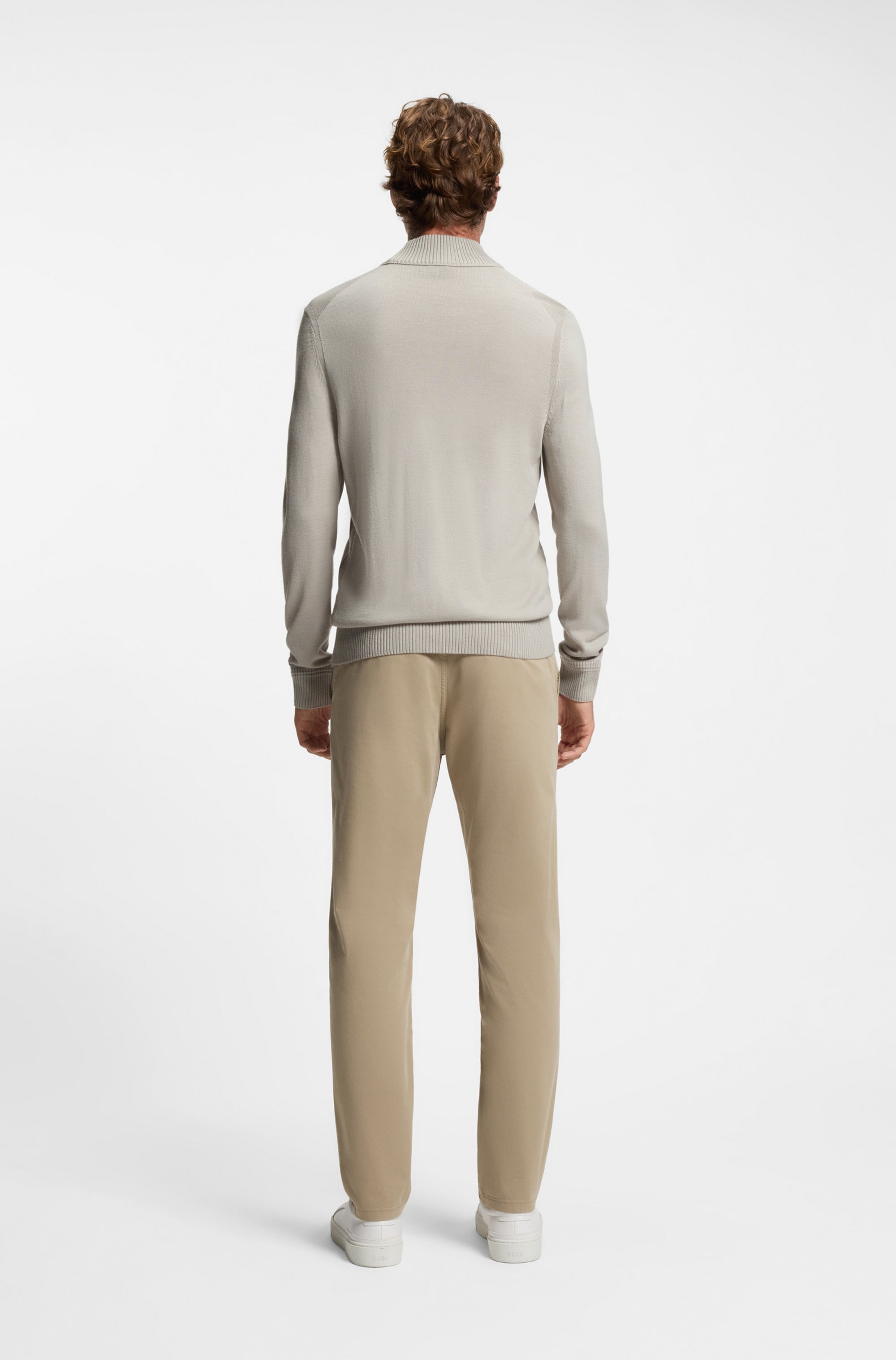 BOSS ORANGE Strickpullover »Avac« mit gesticktem BOSS Logo
