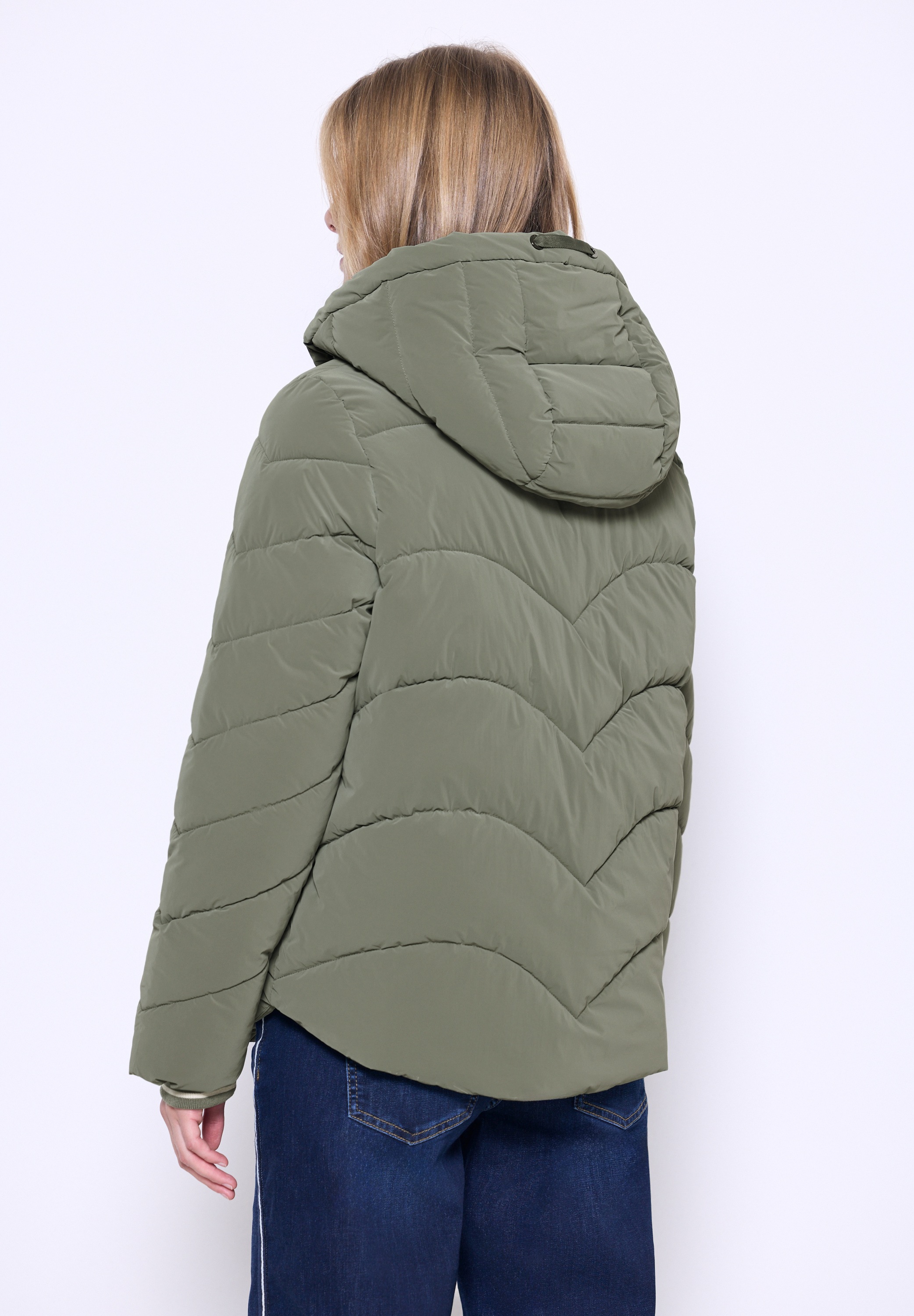 STREET ONE STUDIO Steppjacke, mit Kapuze, in Unifarbe günstig online kaufen