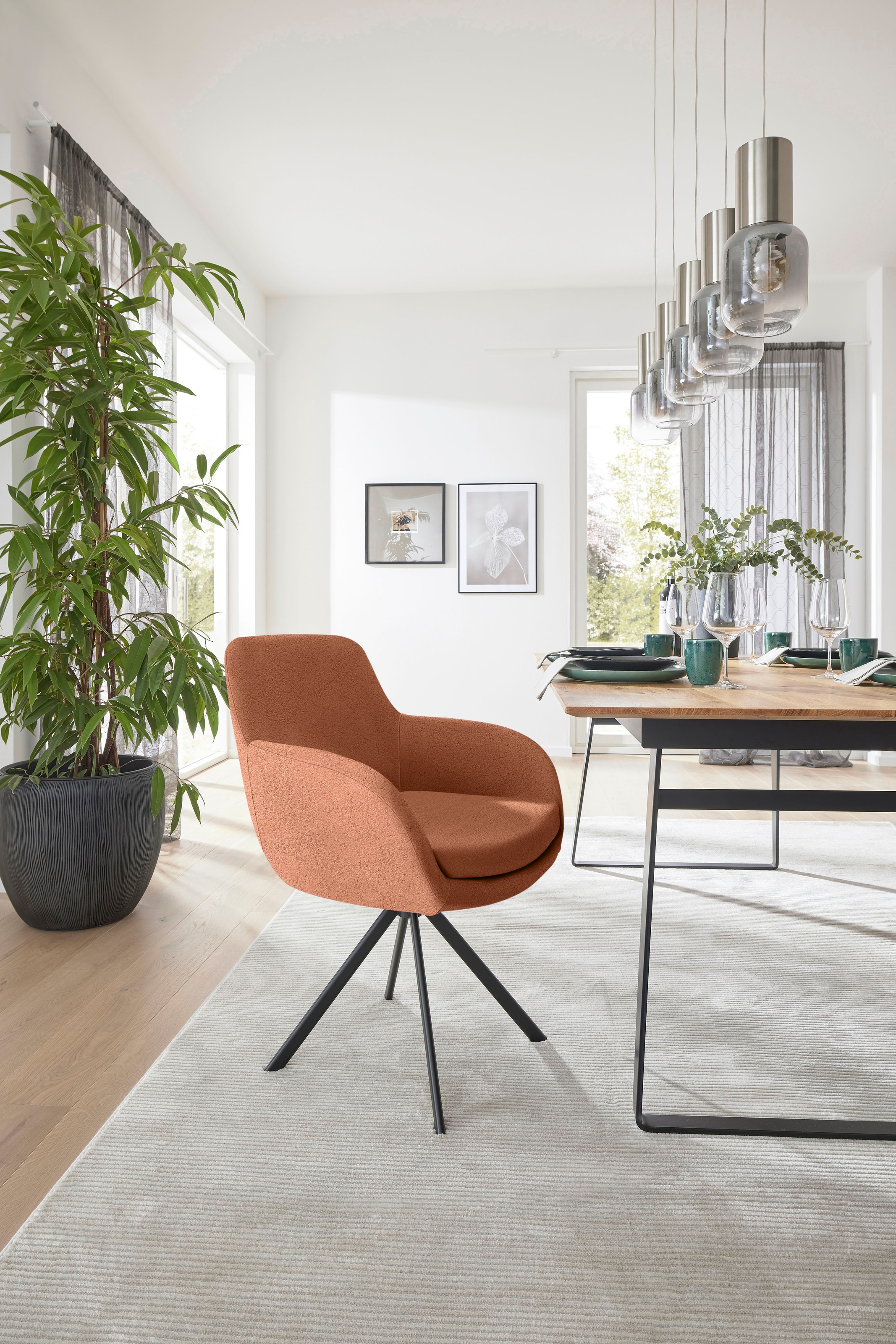 Musterring Esszimmerstuhl "Tavia" (Set) 2 Stk.Stativgestell Eisen schwarz, günstig online kaufen