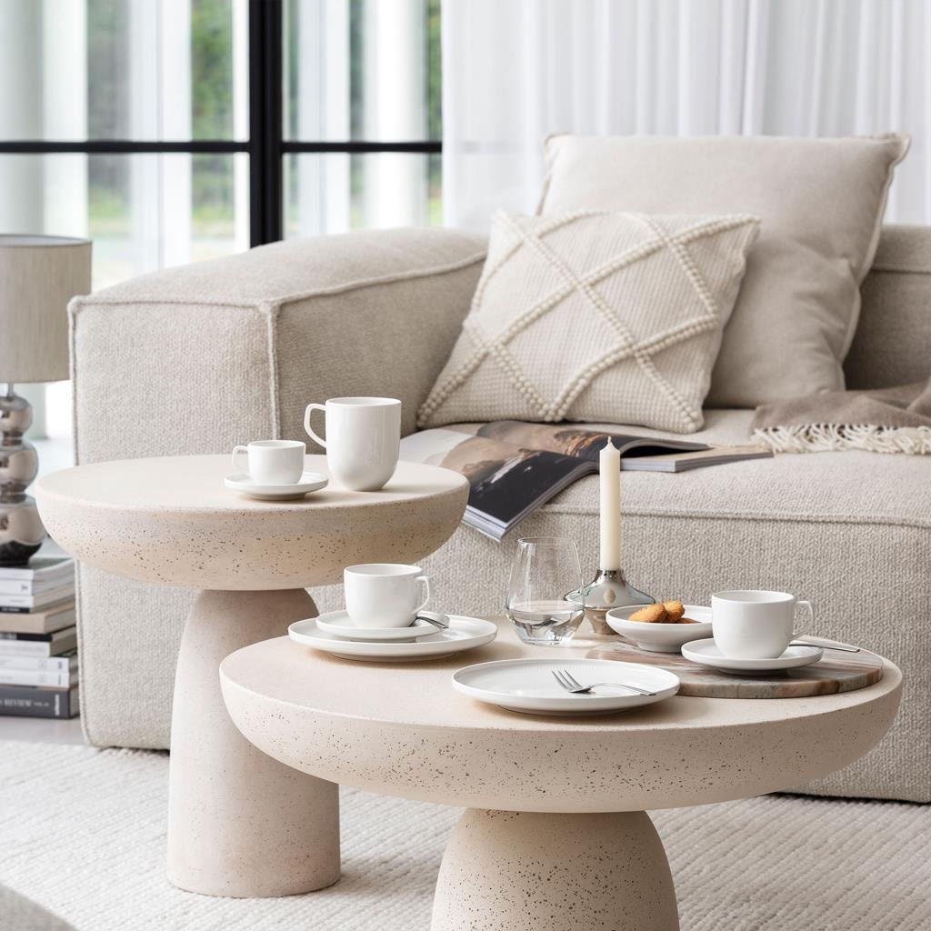 Villeroy & Boch Geschirr-Set »Kaffeeservice Afina 18er Set weiß« Spülmaschinengeeignet, Mikrowellenfest