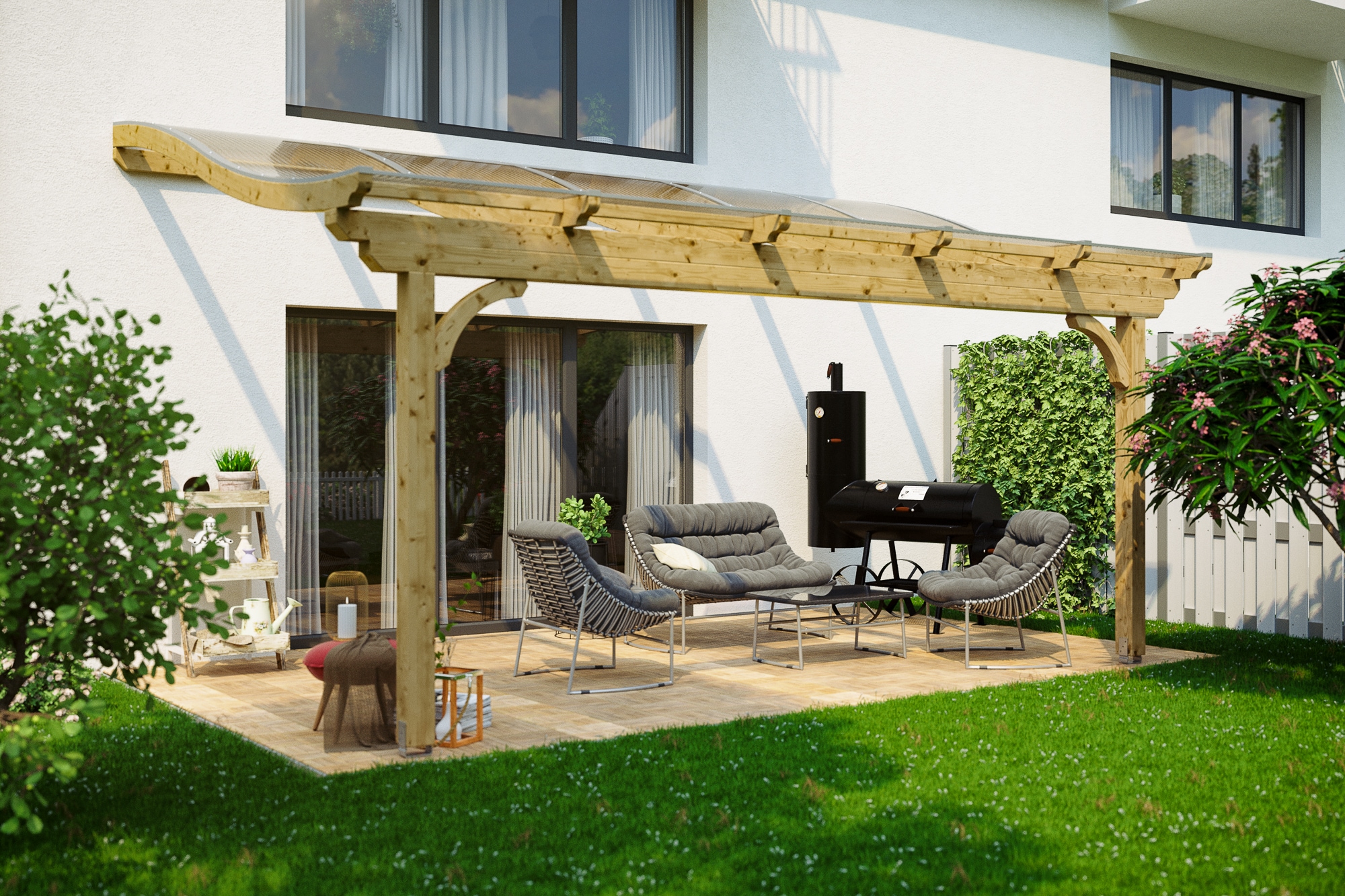 Skanholz Terrassendach »Verona«, Leimholz