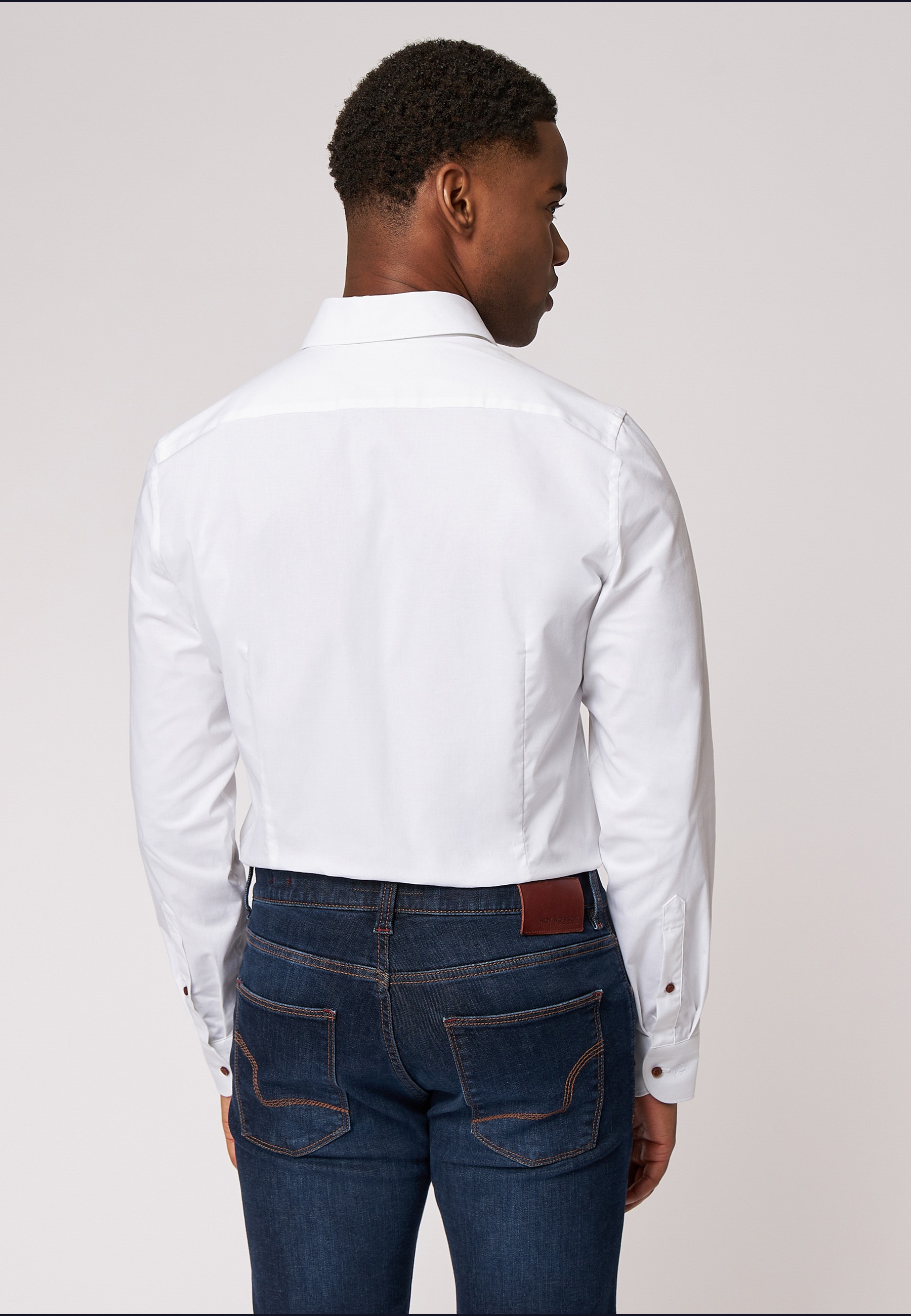 Roy Robson Businesshemd "Businesshemd im Slim Fit mit Kontrastknöpfen" günstig online kaufen