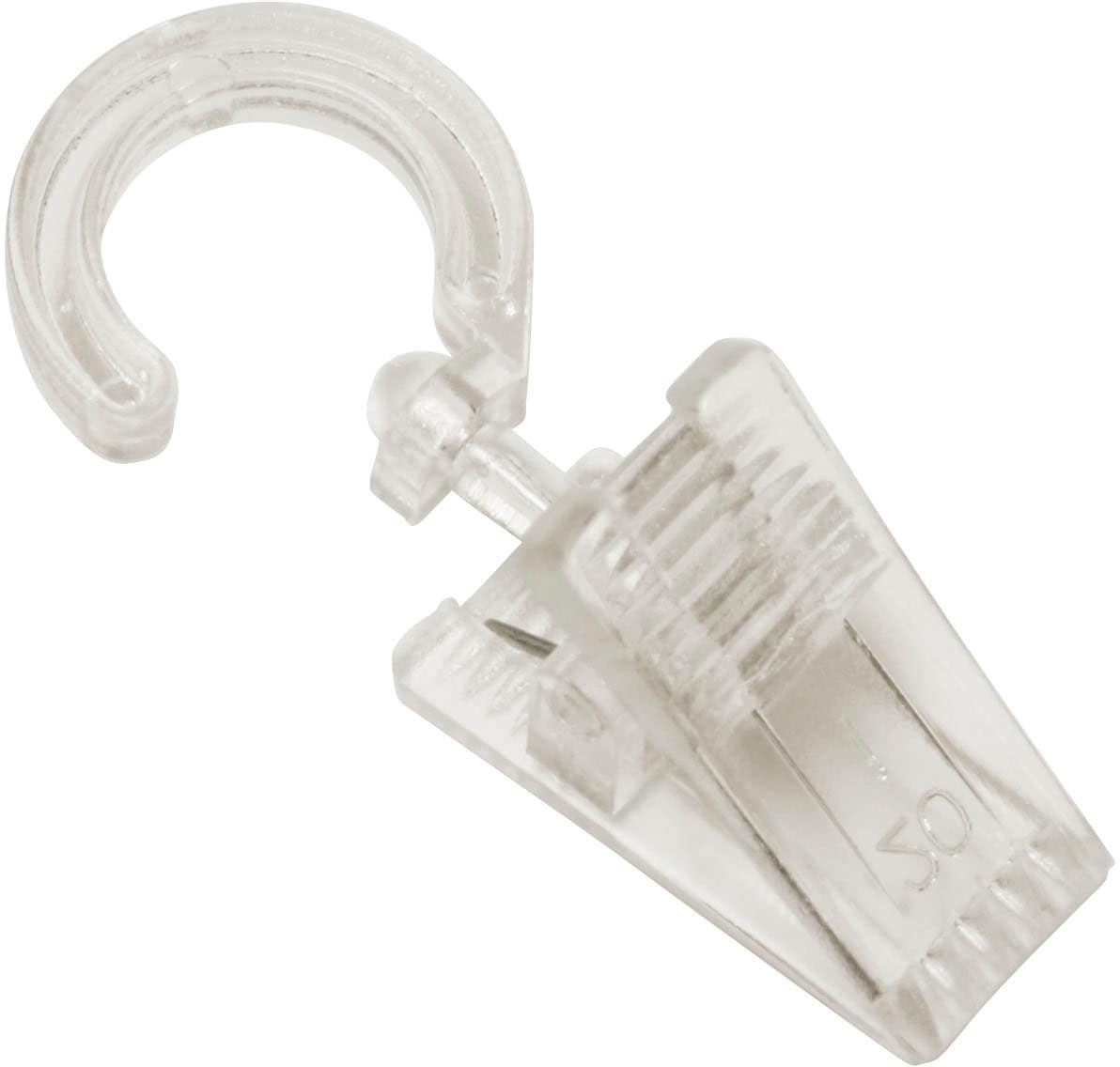 GARDINIA Gardinenhaken "Haken mit Klammer für Ø 10 mm" Serie Gardinenstangen-Set Lugano Classic Ø 28 mm
