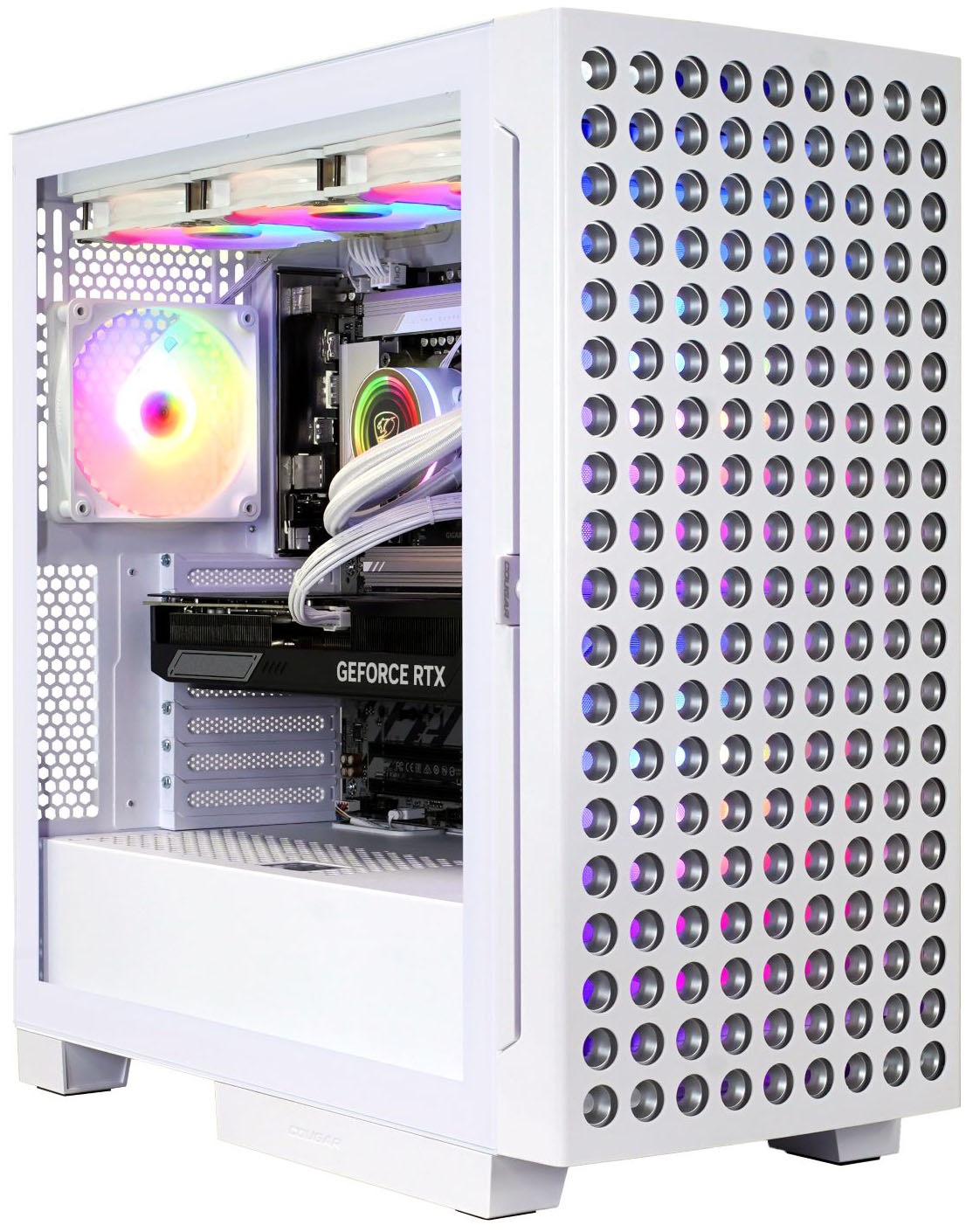 COUGAR Gaming-PC "AIRFACE ECO WT 7875 AMD Ryzen 7 9800X3D 32GB DDR5 1TB SSD RTX 5070Ti", weiß, Microsoft Windows 11 Home (64 Bit), 32 GB RAM 1.000 GB