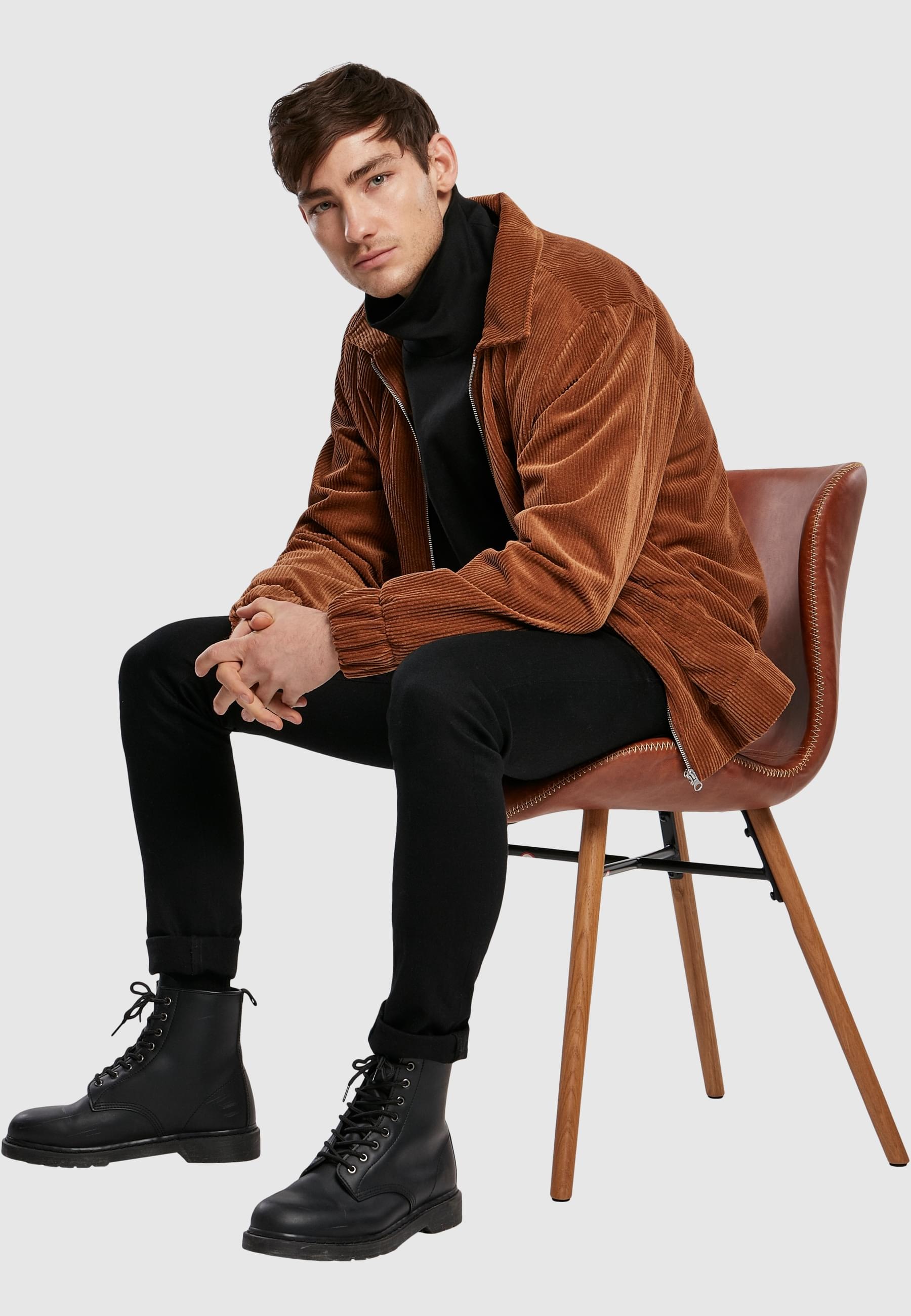 URBAN CLASSICS Outdoorjacke »Herren Boxy Corduroy Jacket«, (1 St.), ohne Kapuze