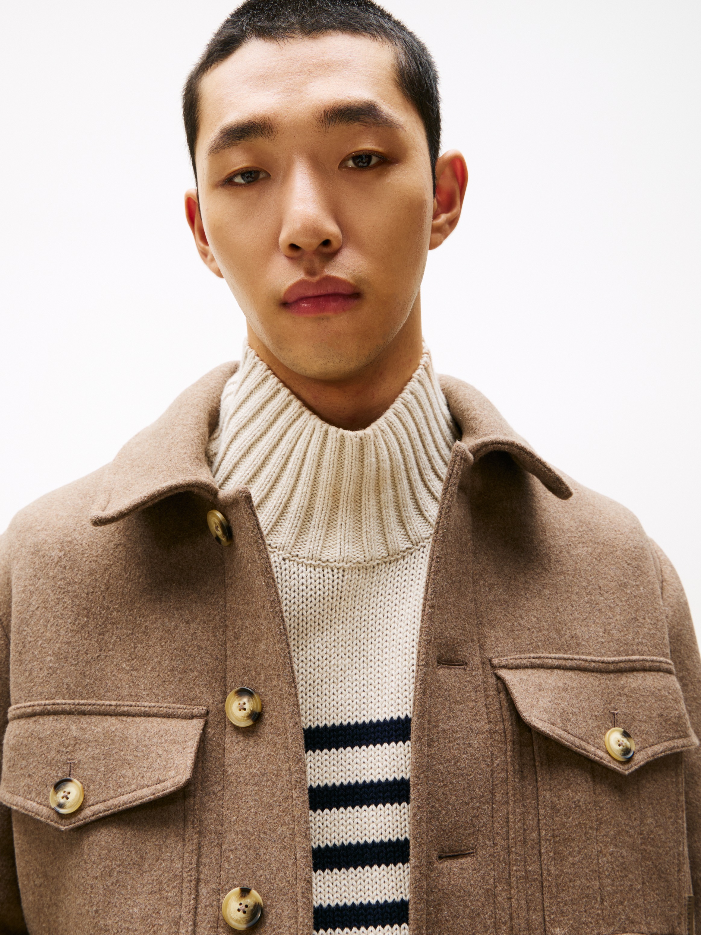 Tommy Hilfiger Wolljacke "WOOL JACKET" ohne Kapuze Wolljacke Übergangsjacke günstig online kaufen