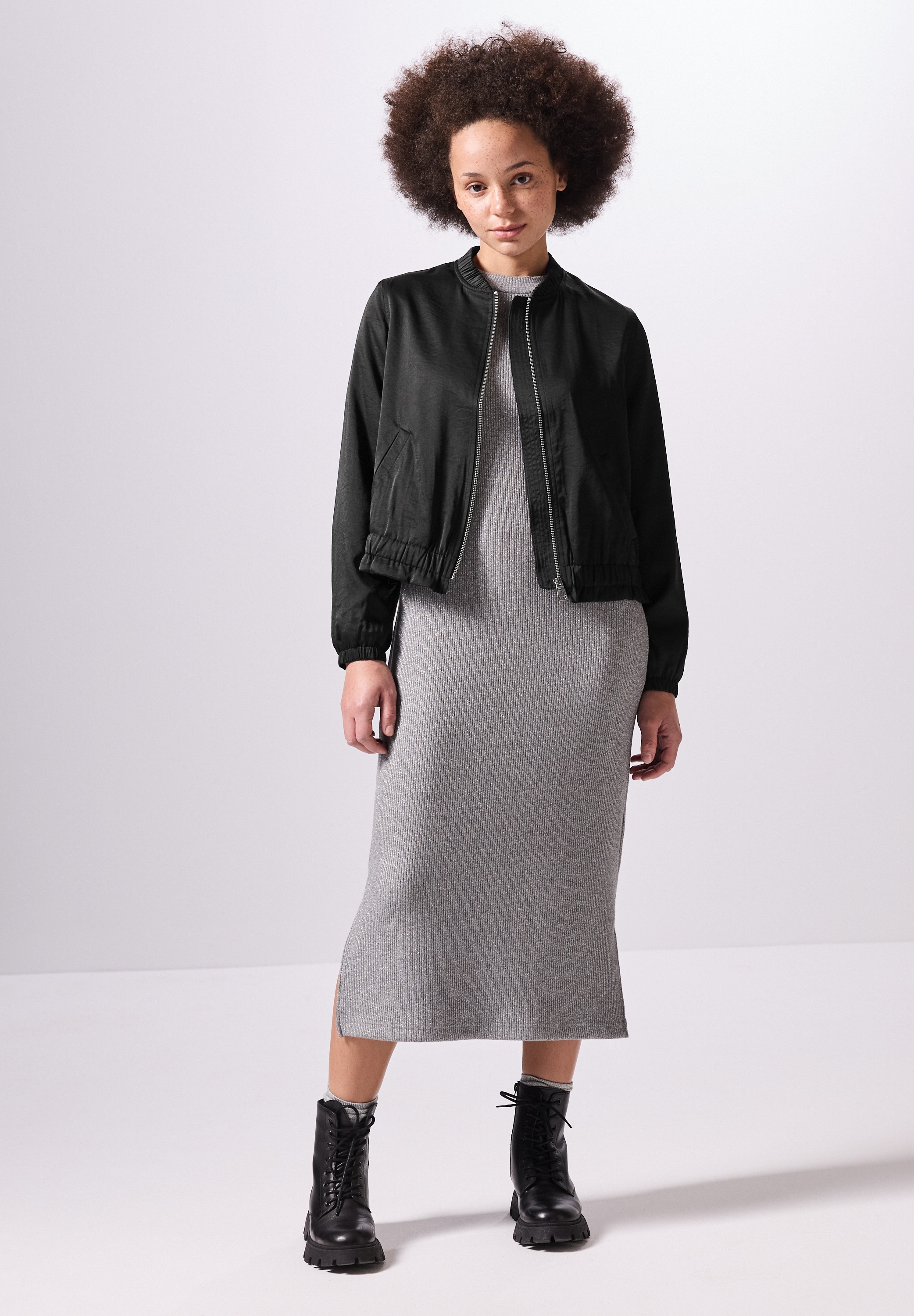 STREET ONE STUDIO Blouson, ohne Kapuze, mit Rundhalsausschnitt