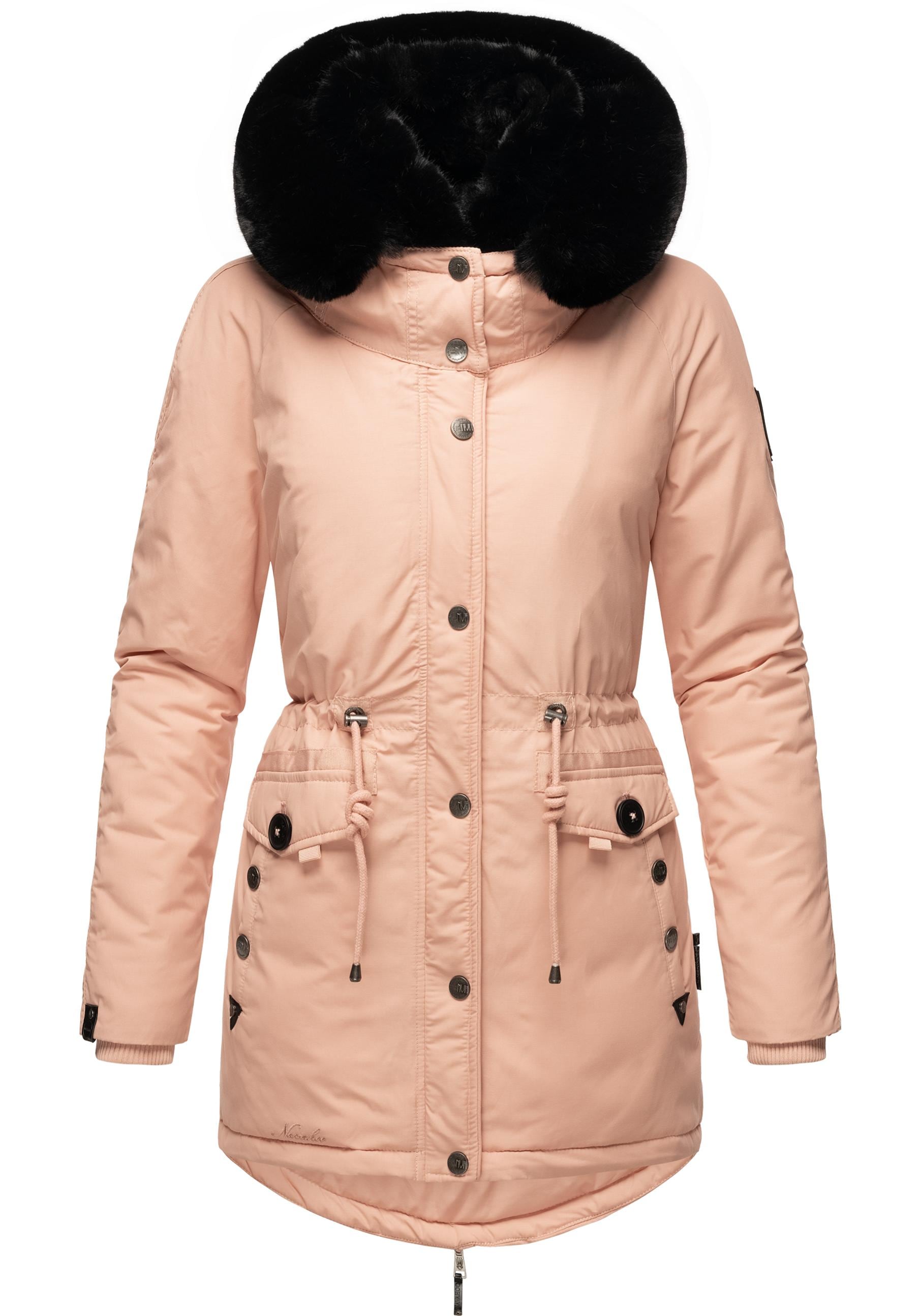 Navahoo Wintermantel "Sweety Deluxe", modischer Winterparka mit großer doppelter Kapuze