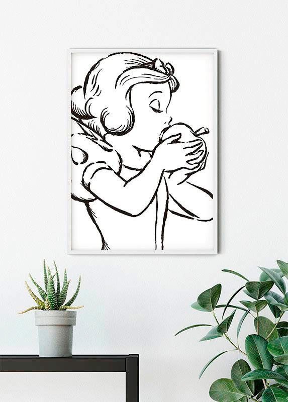 Komar Poster »Snow White Apple Bite - white«, Disney, (1 St.), Kinderzimmer,  Schlafzimmer, Wohnzimmer | BAUR