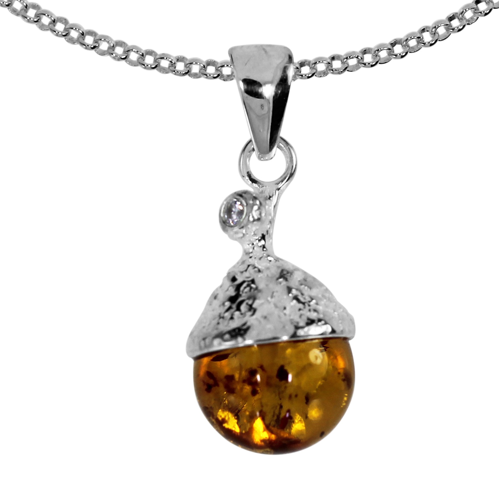 OSTSEE-SCHMUCK Damen Kette mit Anhänger "Ostsee-Schmuck Kette mit Anhänger Mia Kette mit Anhänger Mia", 50cm, Silber 925 (Sterlingsilber), L: 42,