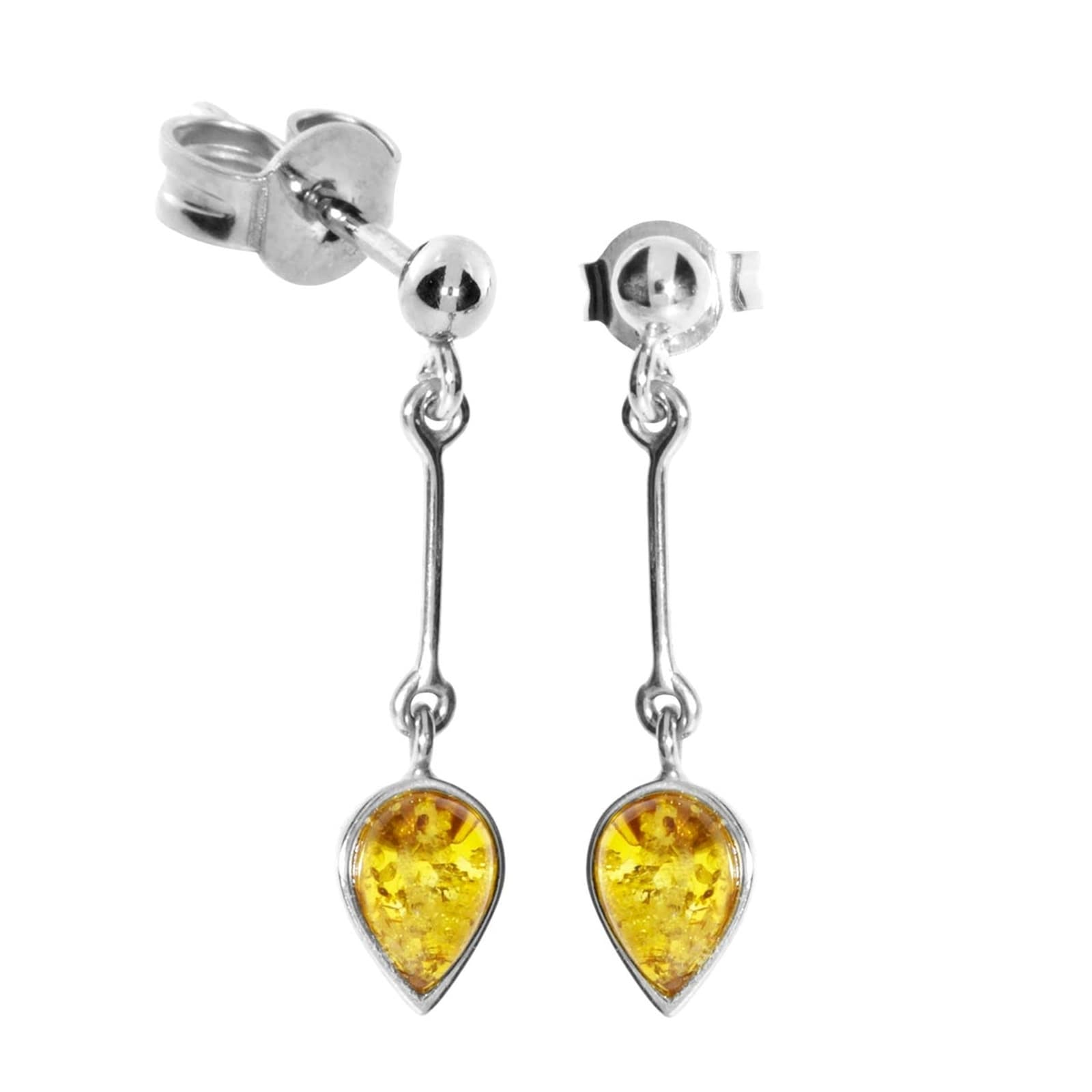 Paar Ohrhänger OSTSEE-SCHMUCK "Ostsee-Schmuck Ohrhänger Classic 7 x 5 mm", weiß, Ohrringe, Damen, 28x6mm, Silber 925 (Sterlingsilber)