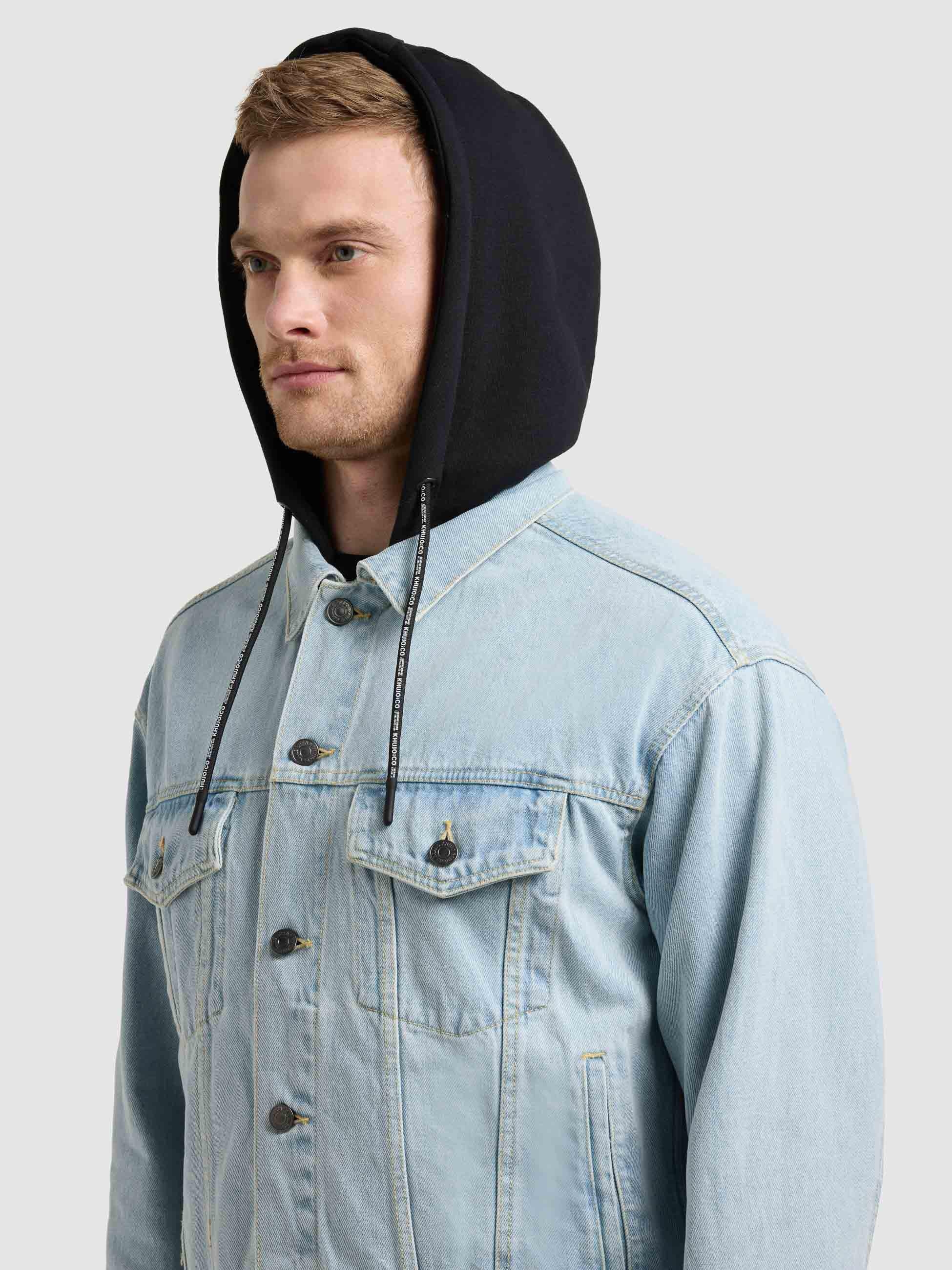 khujo Jeansjacke »Jokin« mit Kapuze Herren Denim-Jacke mit Sweat-Kapuze