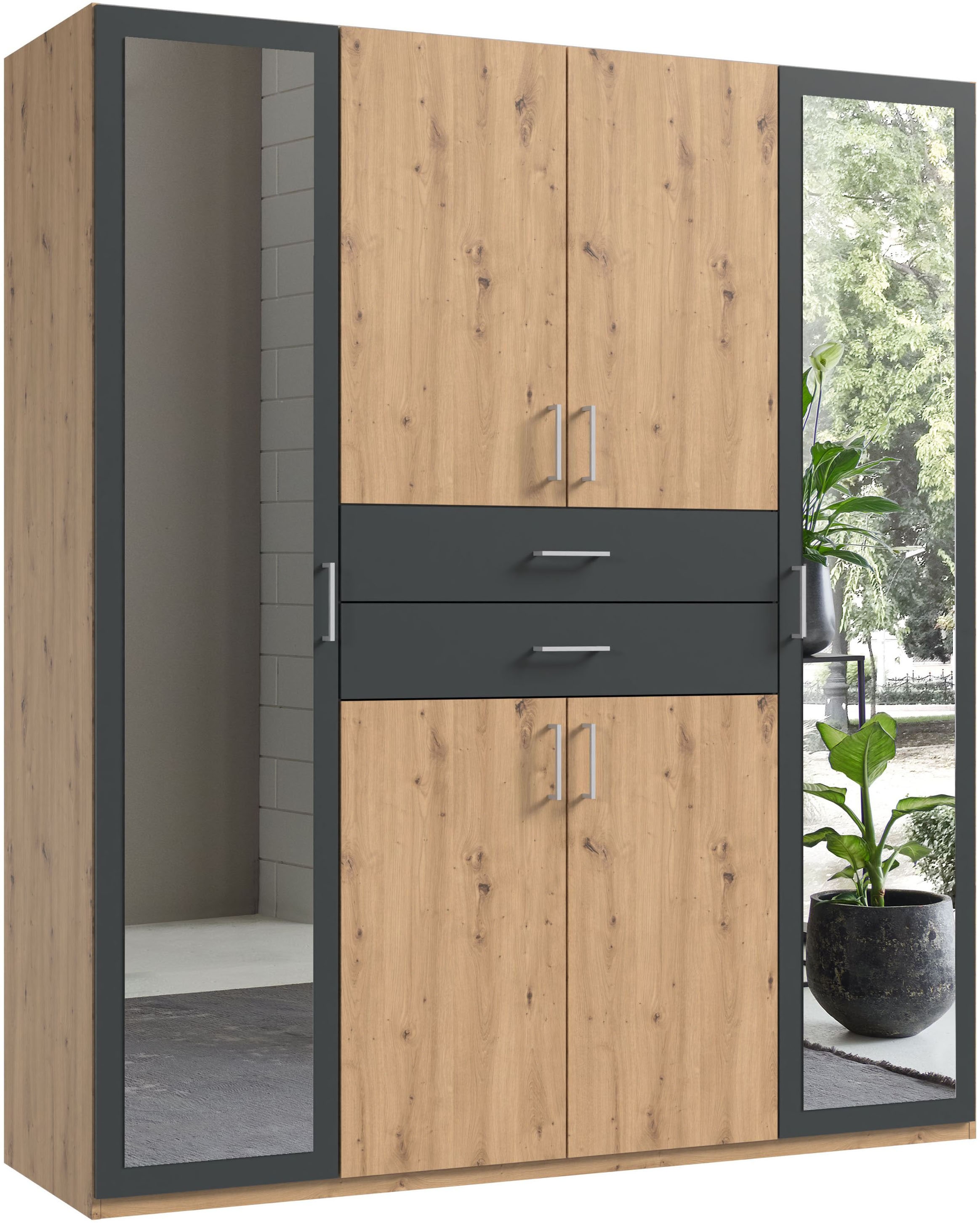 Wimex Kleiderschrank "Diver Drehtürenschrank mit Spiegel, in der Breite 180cm" Bestseller Schlafzimmerschrank