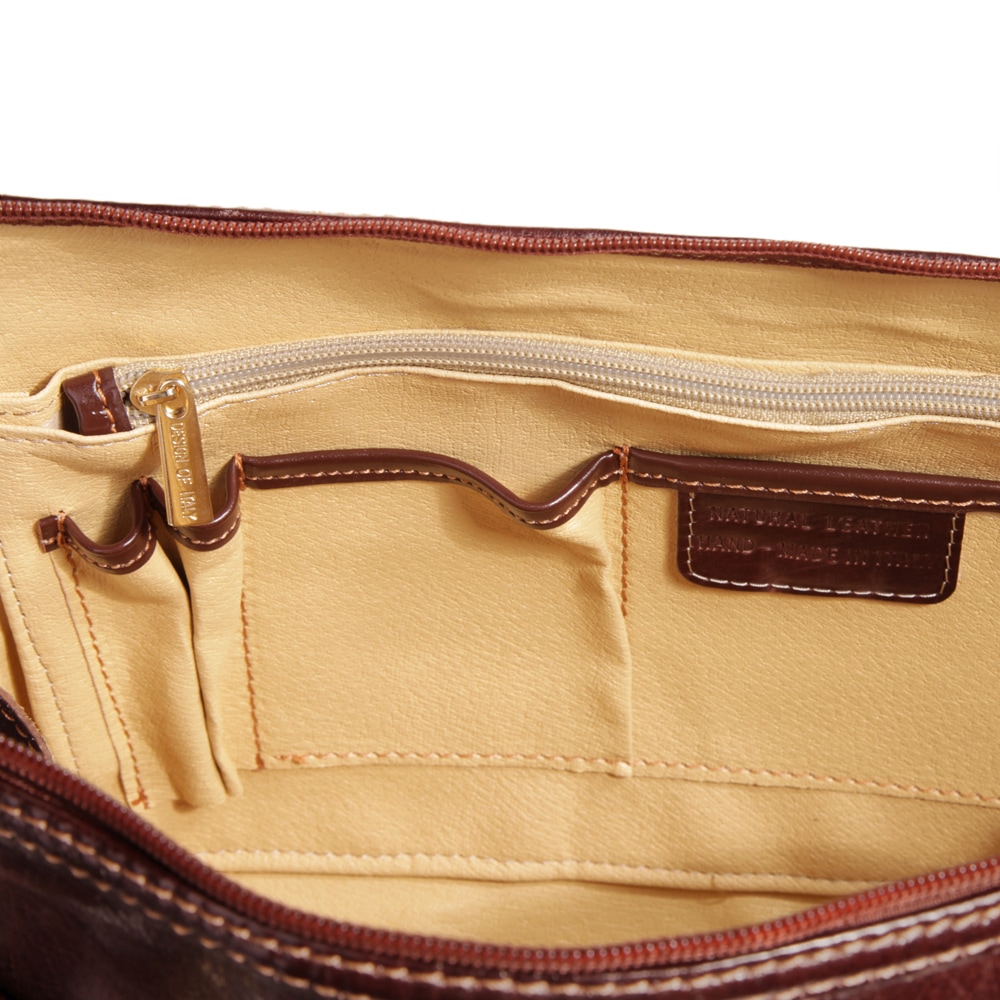 Piké Henkeltasche, echt Leder, Made in Italy