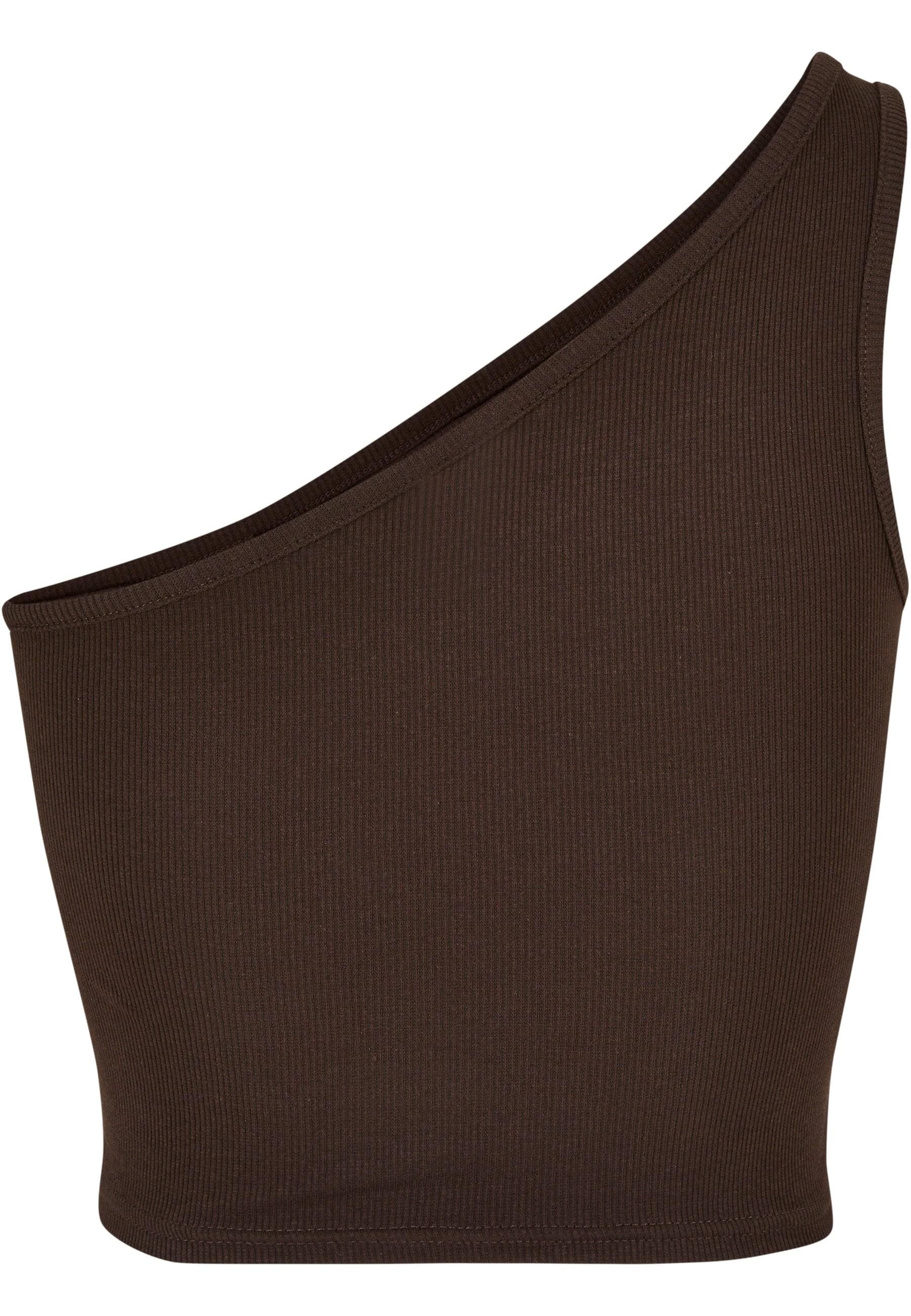 URBAN CLASSICS Muskelshirt »Urban Classics Damen Ladies Cropped Asymmetric Top«, (1 tlg.)