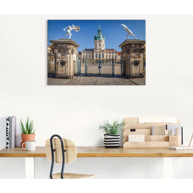 Größen in (1 Charlottenburg«, als Wandaufkleber St.), oder Wandbild versch. Artland bestellen Poster | Gebäude, BAUR »Schloss Leinwandbild, Alubild,