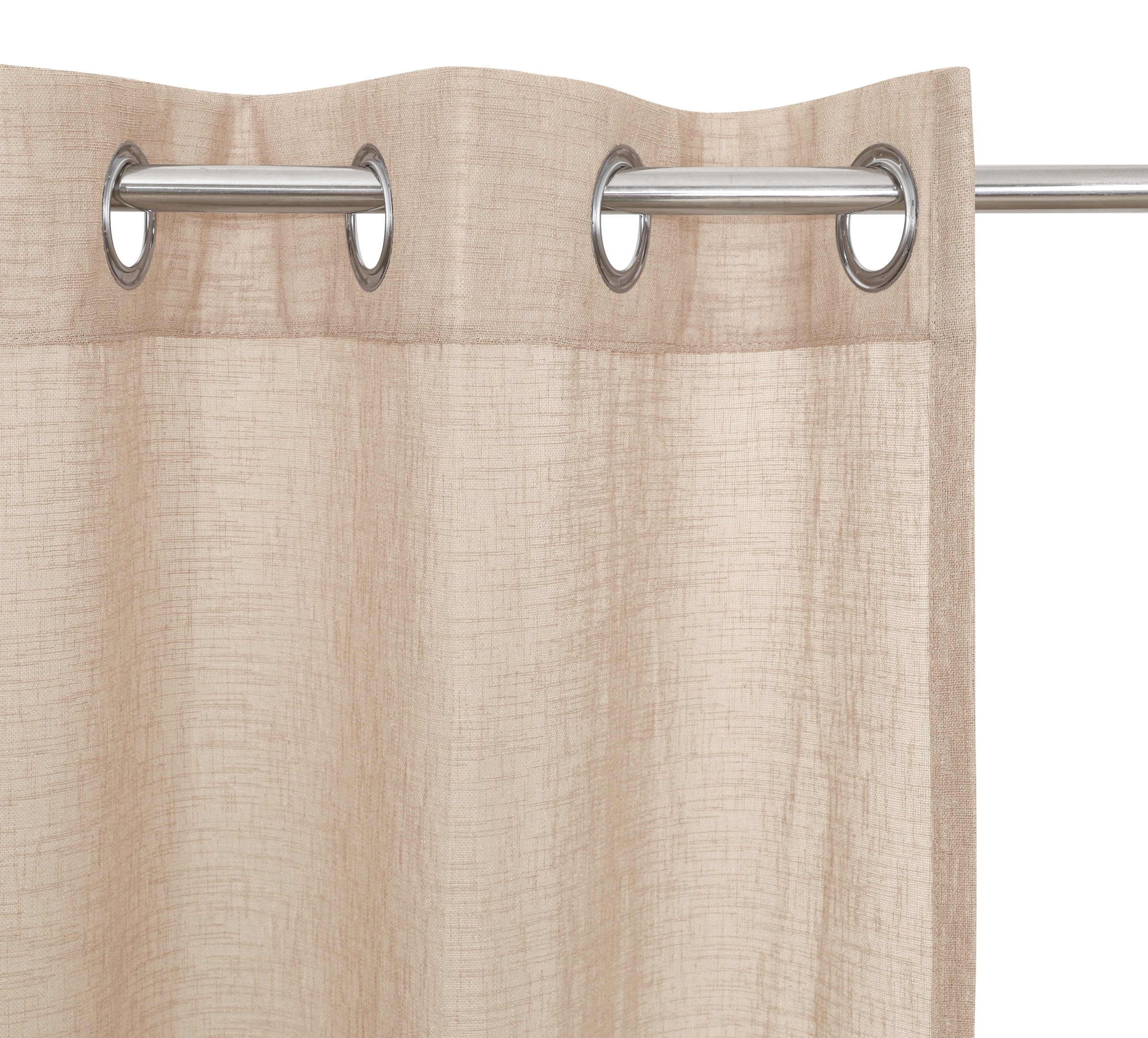 OTTO home Gardine »Kyllo« Ösen 2 Stk. tlg. Leinen-Look, halbtransparent, Ösen- Aufhängung, Pflegeleicht