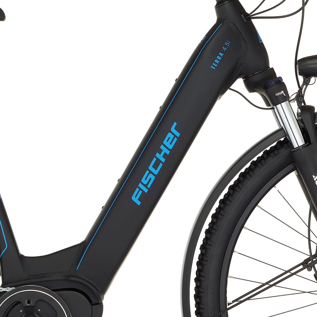 FISCHER Fahrrad E-Bike »TERRA 4.5i 522«, 10 Gang, Shimano, Deore, Mittelmotor 250 W, (mit Schloss)