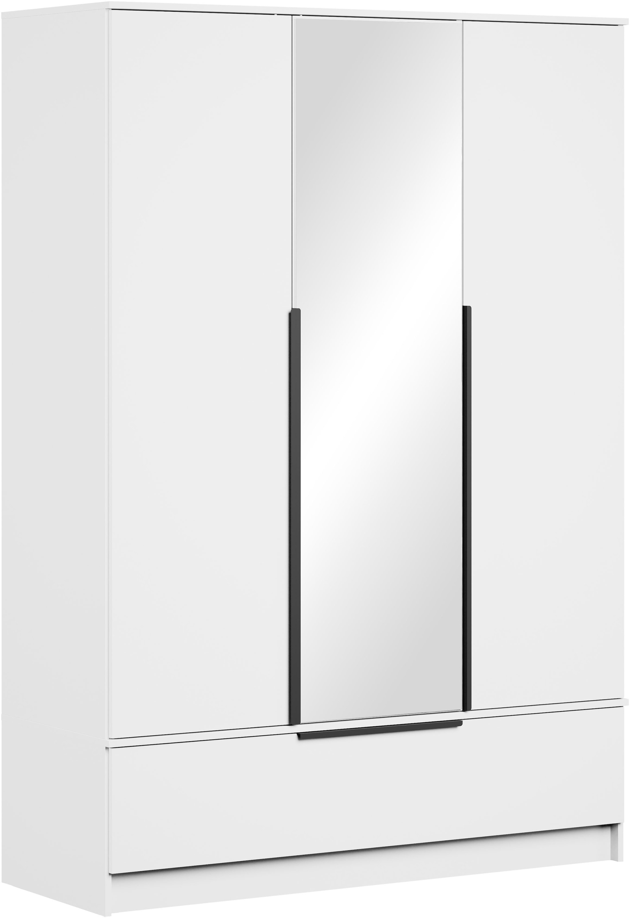 Home affaire Kleiderschrank »Spirit Kleiderschrank mit Spiegel, Schublade und 2 Kleiderstangen« Mit schwarzen Metallgriffen – viel Stauraum und flexible Aufteilung