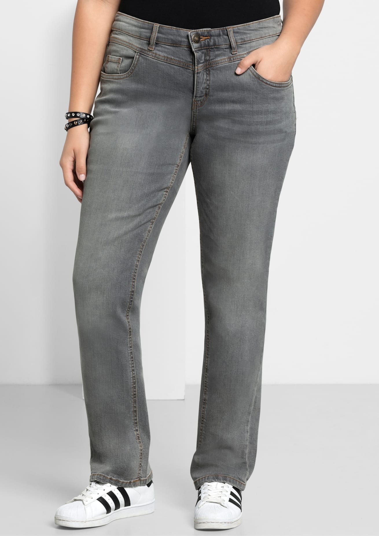 Sheego Stretch-Jeans 1 Stk. tlg. günstig online kaufen