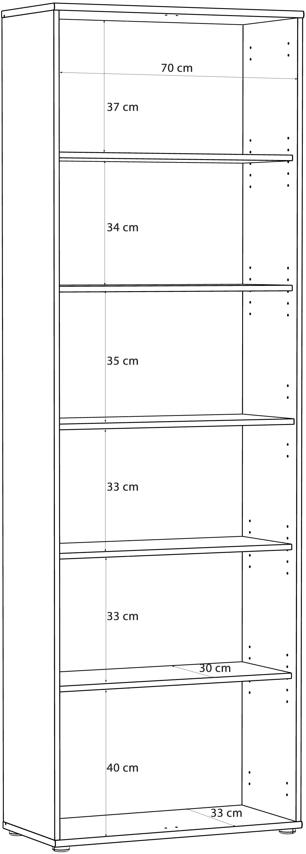 FORTE Regalelement »Trevone« B/H/T 73,7/223,1/34,8 Türen optional bestellbar
