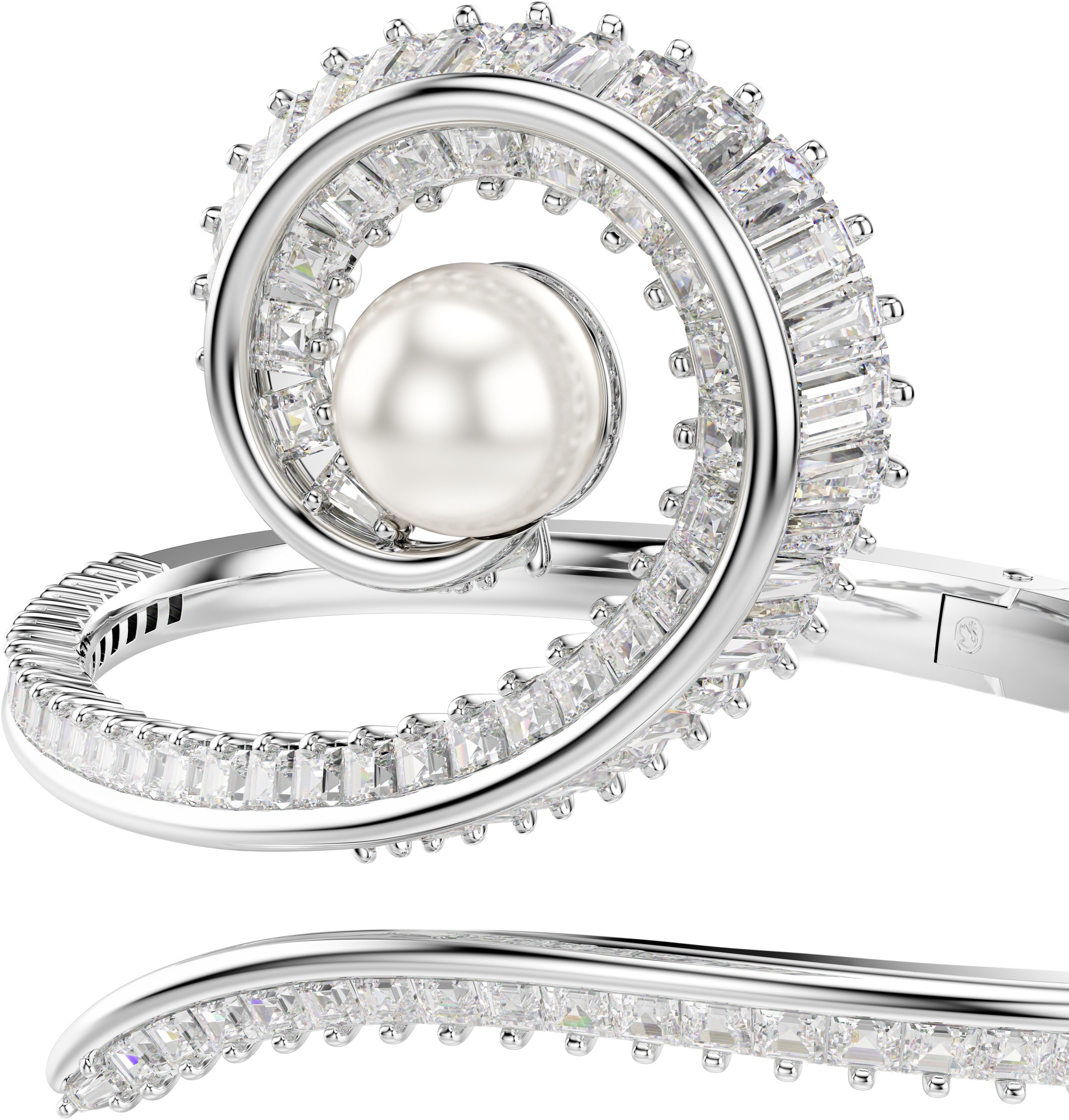 Swarovski Armspange »Schmuck Geschenk Ariana Grande Armreif Herz, 5720864, 5720863, 5720862«, mit Swarovski® Kristall - mit Swarovski® Perle