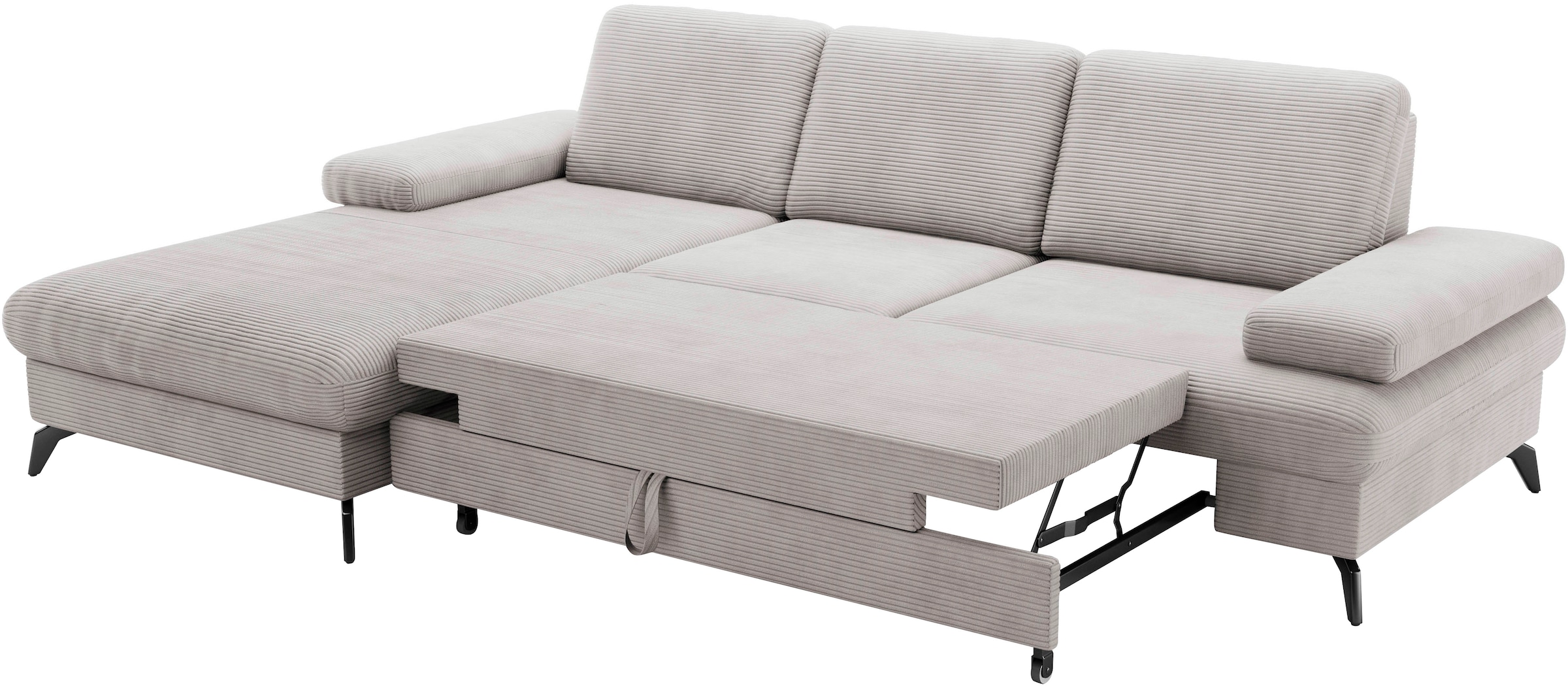 sit&more Ecksofa »Morris Jubi L-Form«, inkl. Armteilfunktion und 1 Zierkissen, wahlweise mit Bettfunktion