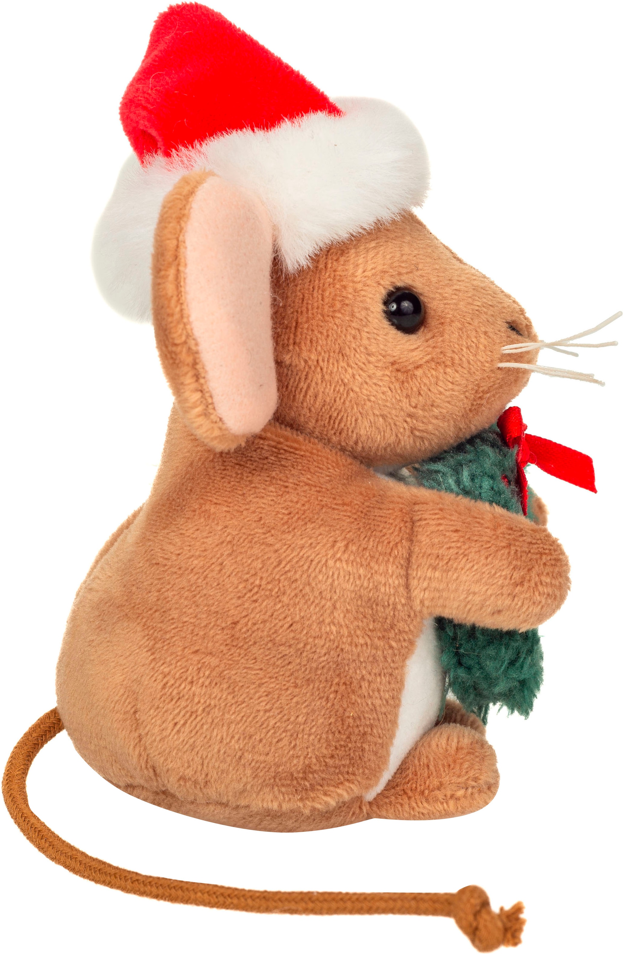Teddy Hermann® Kuscheltier »Weihnachtsmaus mit Kranz, 11 cm«