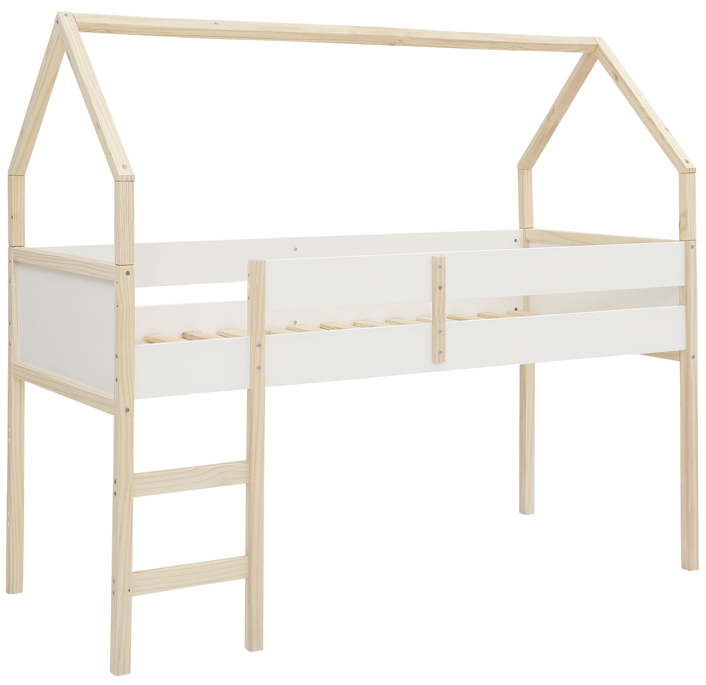 OTTO home Hochbett "Janne" Kiefernholz, Einzelbett, inklusive Holzleiter, L günstig online kaufen