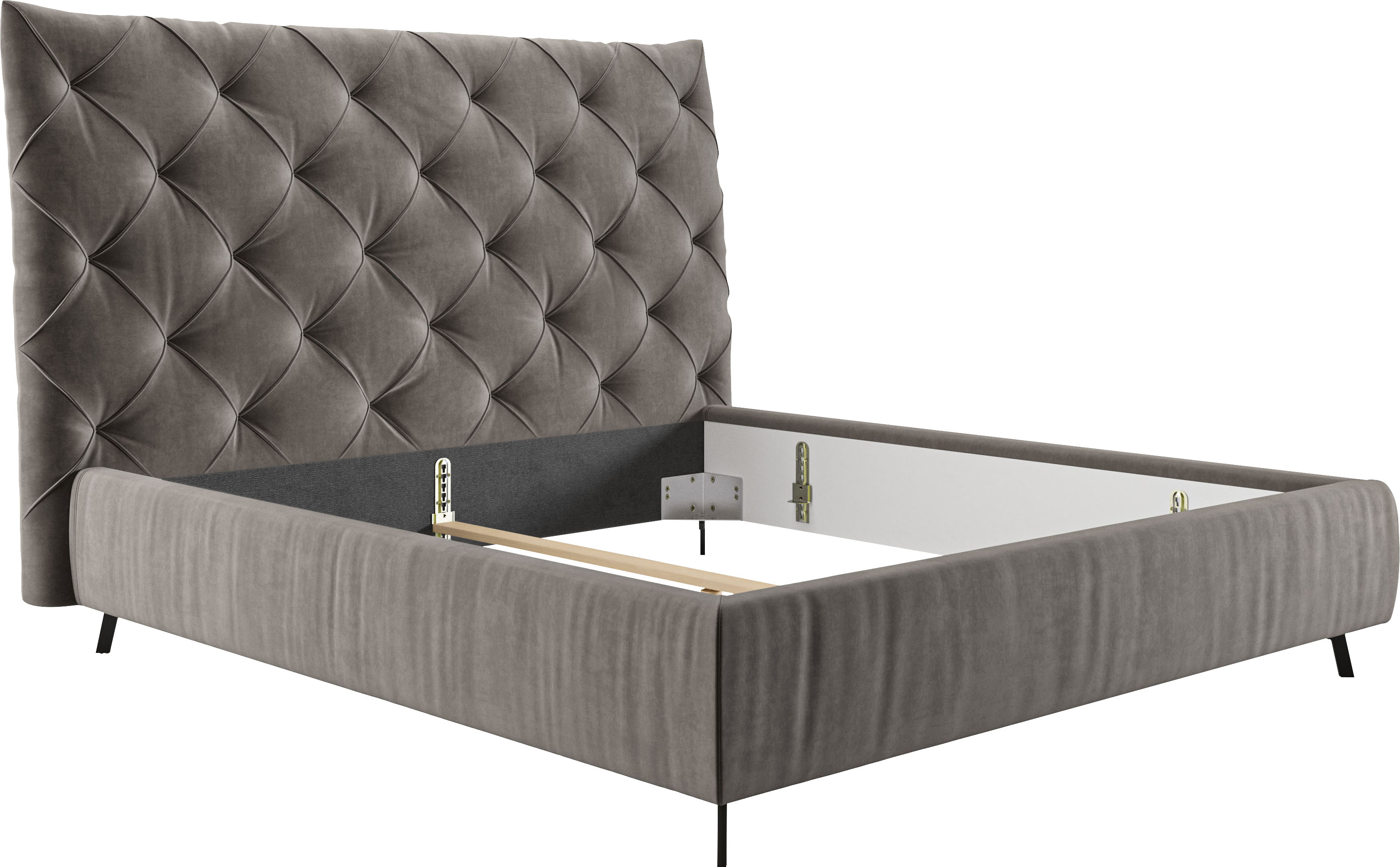 Thumbnail - Home affaire Polsterbett "Maxime, in 4 Breiten bis 200cm, auch in Leder" Kopfteilhöhe 143 cm, belastbar bis 280 kg, auch...