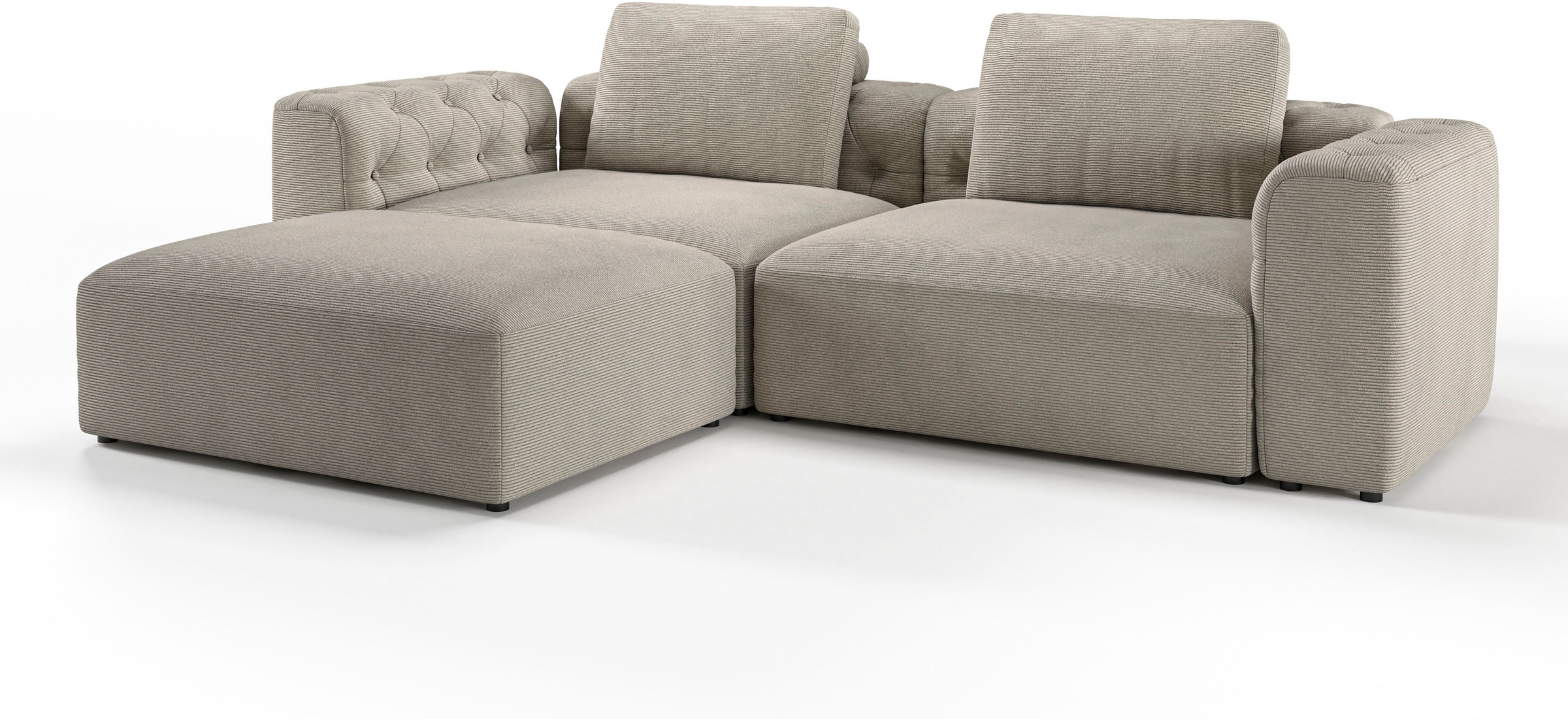 RAUM.ID Ecksofa »Cushid L-Form« Modulset, bestehend aus 3 Teilen