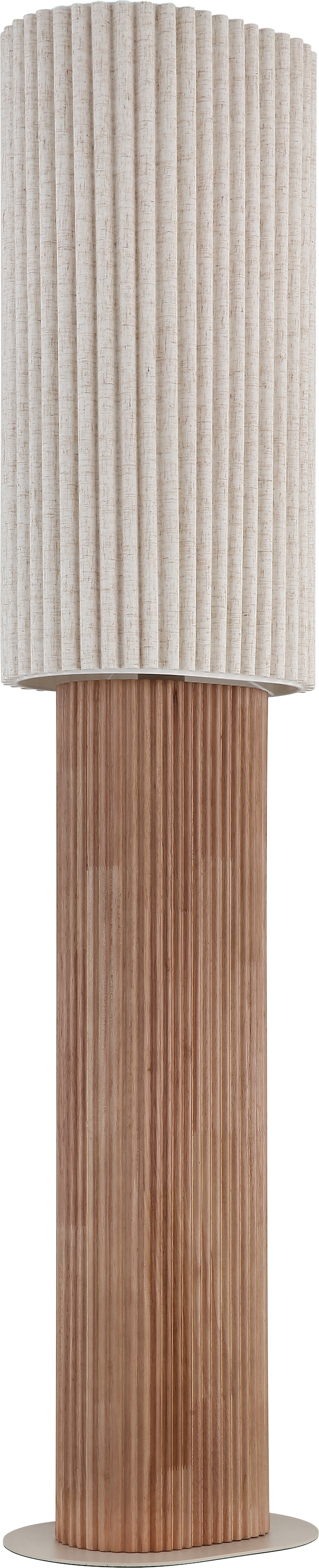GLOBO LIGHTING Stehlampe »JANNIE« E27 1 Stk. Stehleuchte Holz & Leinen, gemütlich, natürlich & stilvoll