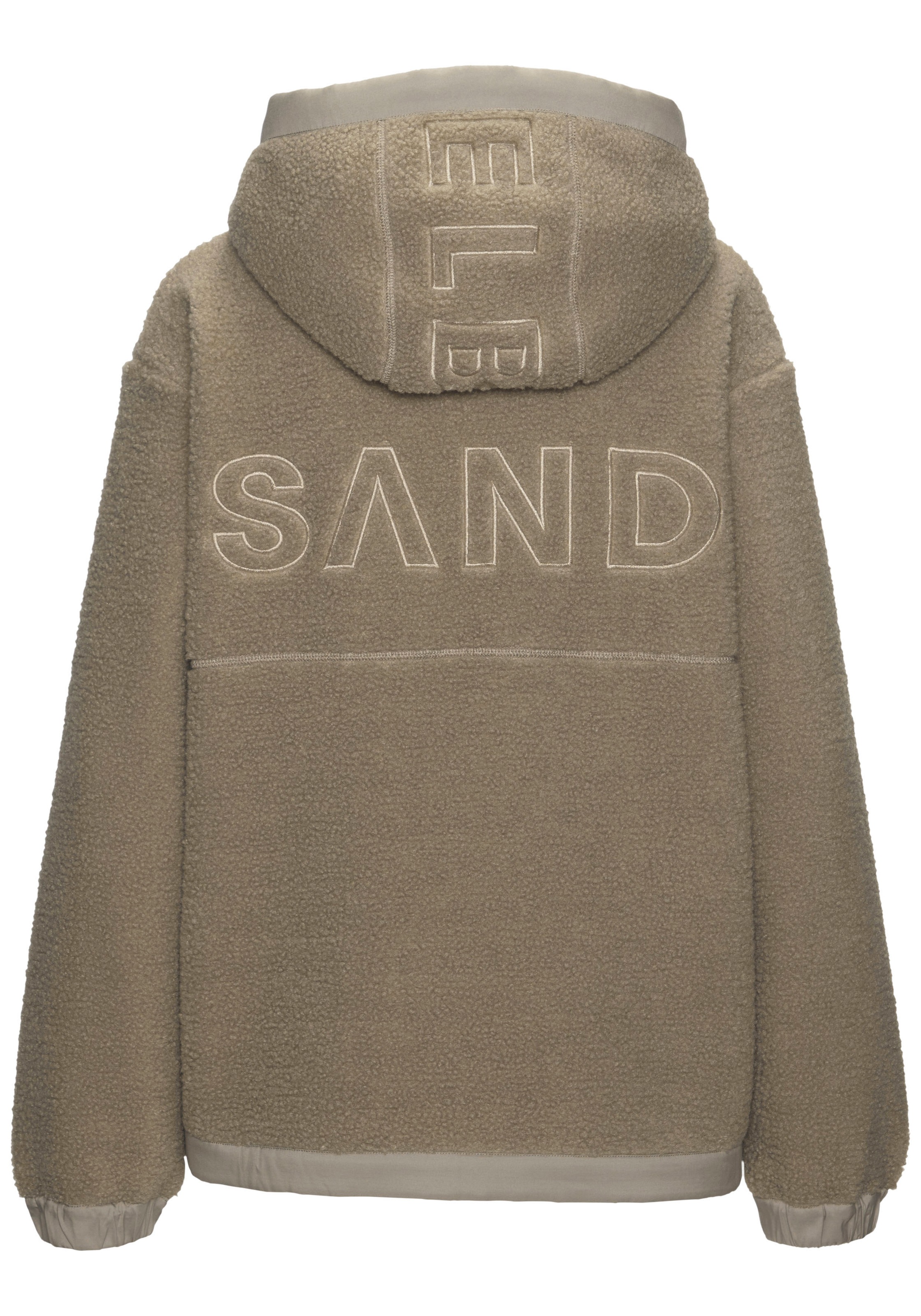 Fleecejacke ELBSAND, Damen, Gr. 36, grau (taupe), Fleece, Obermaterial: 100% Polyester, unifarben, gerade hüftlang, Bündchen, Jacken Fleecejacke, Übergangsjacke aus Teddy-Fleece mit verstellbarer Kapuze, Topseller 3