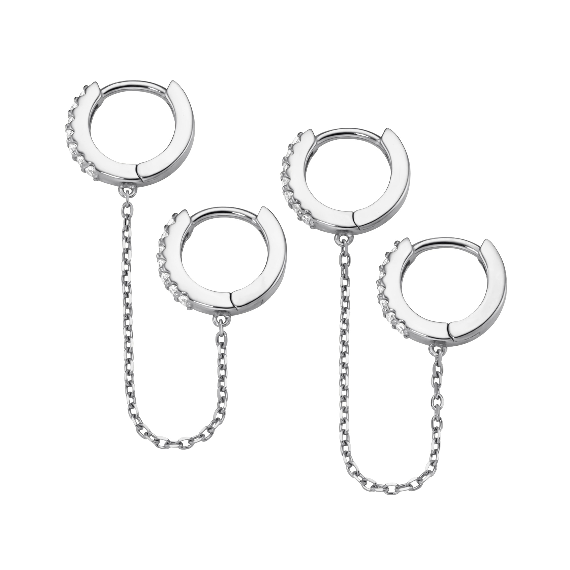 GIORGIO MARTELLO MILANO Paar Creolen »mit Zirkonia, Silber 925«