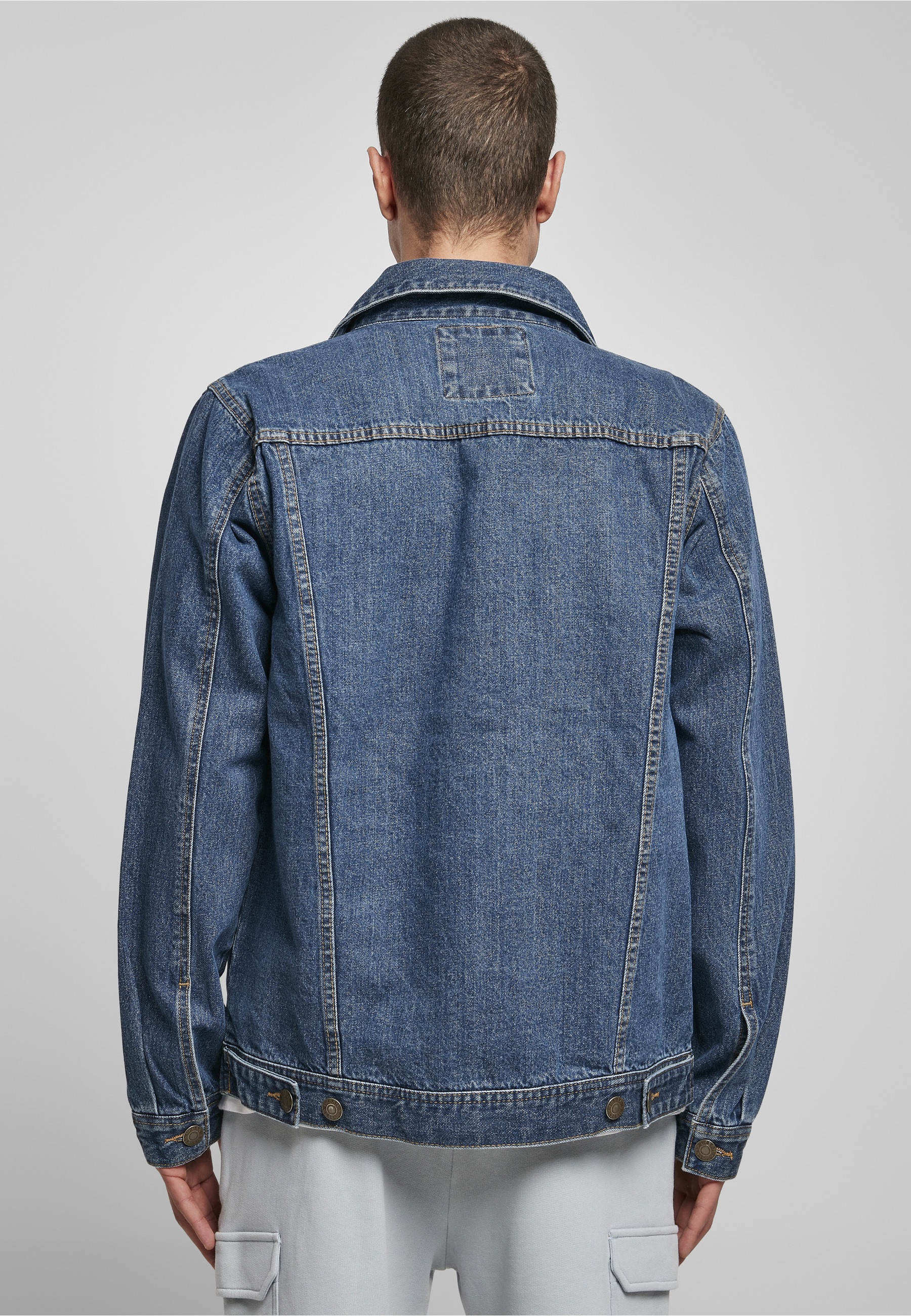 URBAN CLASSICS Jeansjacke »Urban Classics Herren Organic Basic Denim Jacket« 1 Stk. tlg. ohne Kapuze