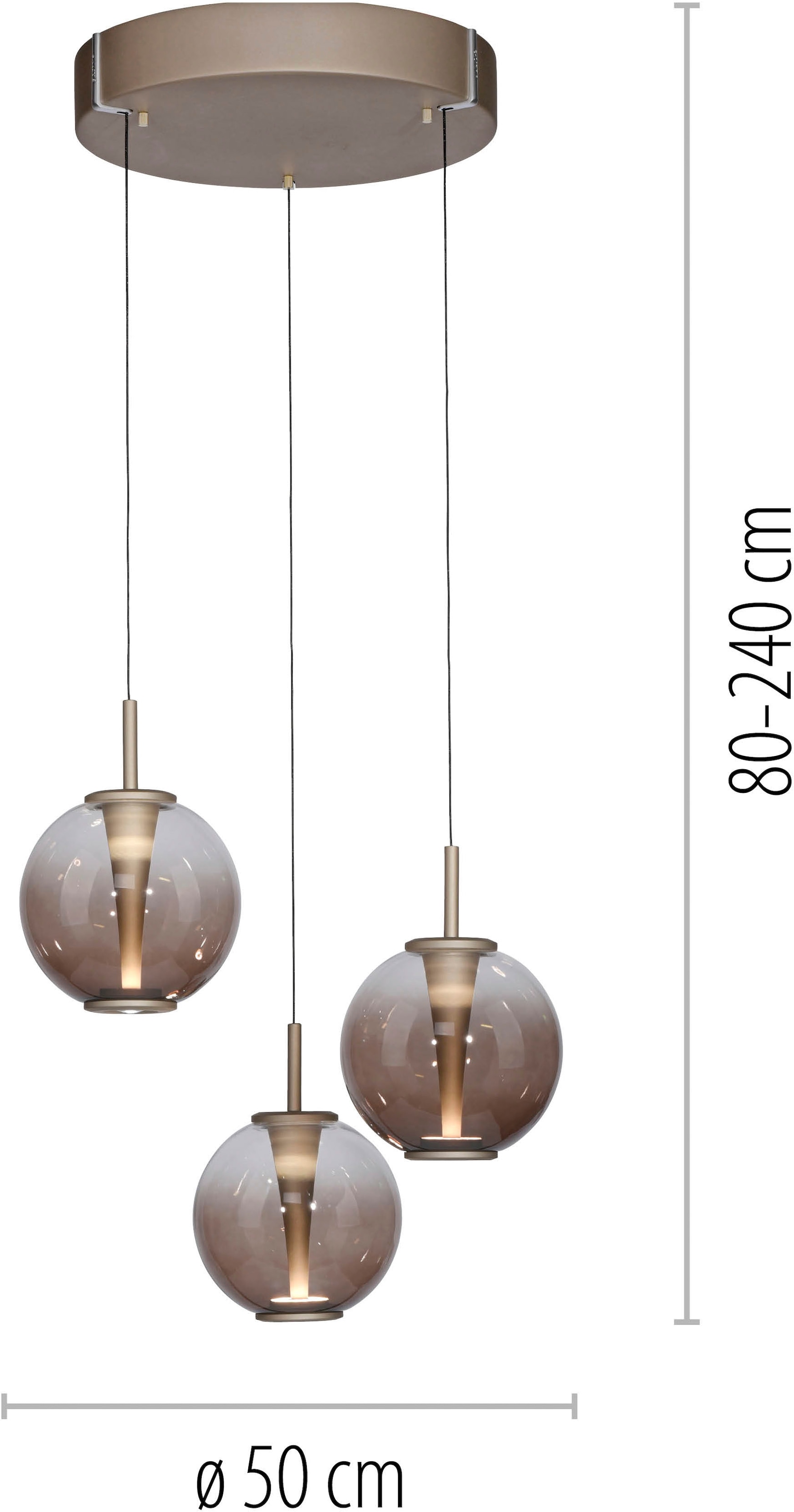 Neuhaus PURE LED Pendelleuchte »PURE E-Infinity« LED-Board 1 Stk. warmweiß - kaltweiß e-SLIDE® Funktion, CCT, dimmbar, Fernbedienung