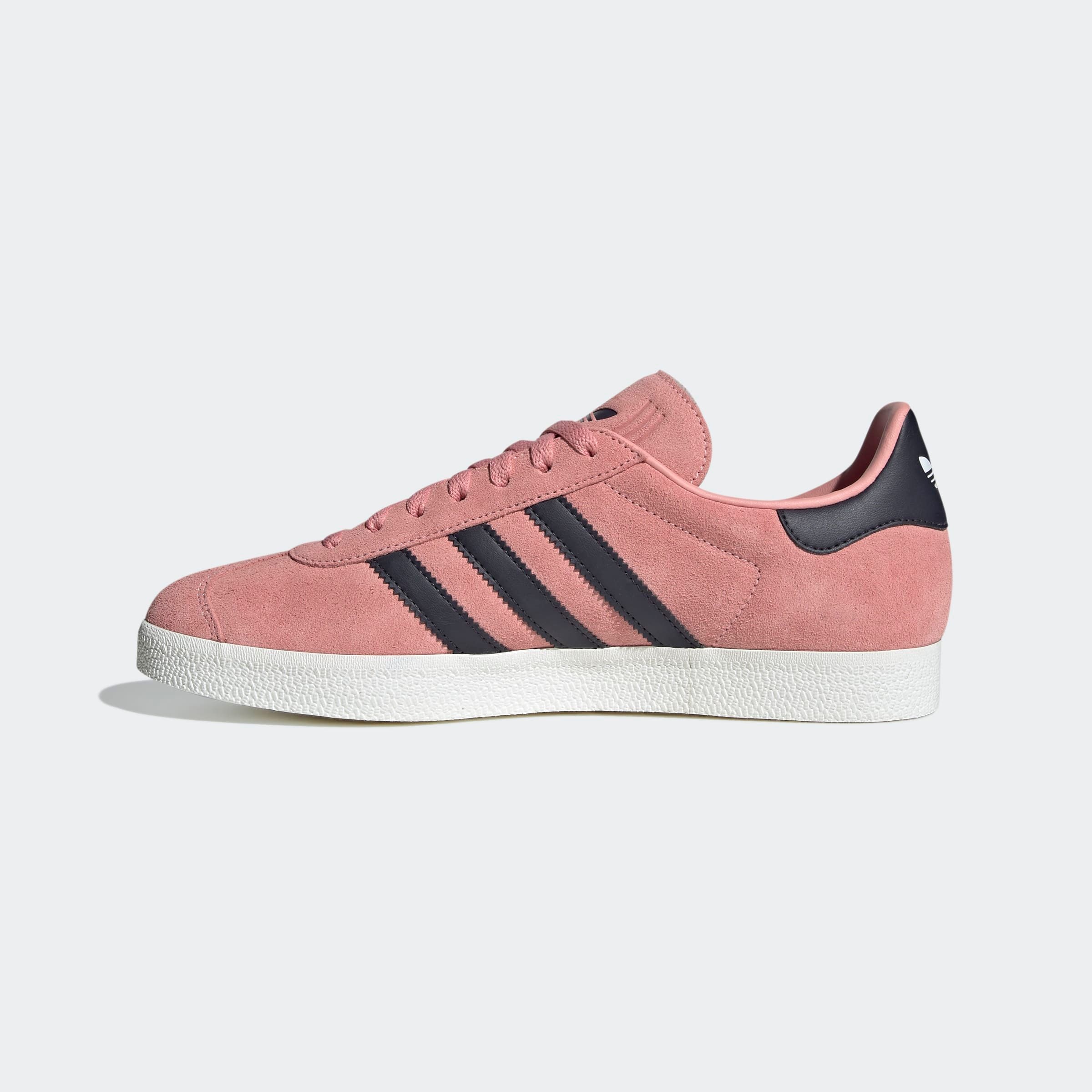 Sneaker ADIDAS ORIGINALS "GAZELLE", Herren, Gr. 36, weiß (glow pink, aurora schwarz, core weiß), Leder, Synthetik, Schuhe Sneaker 2