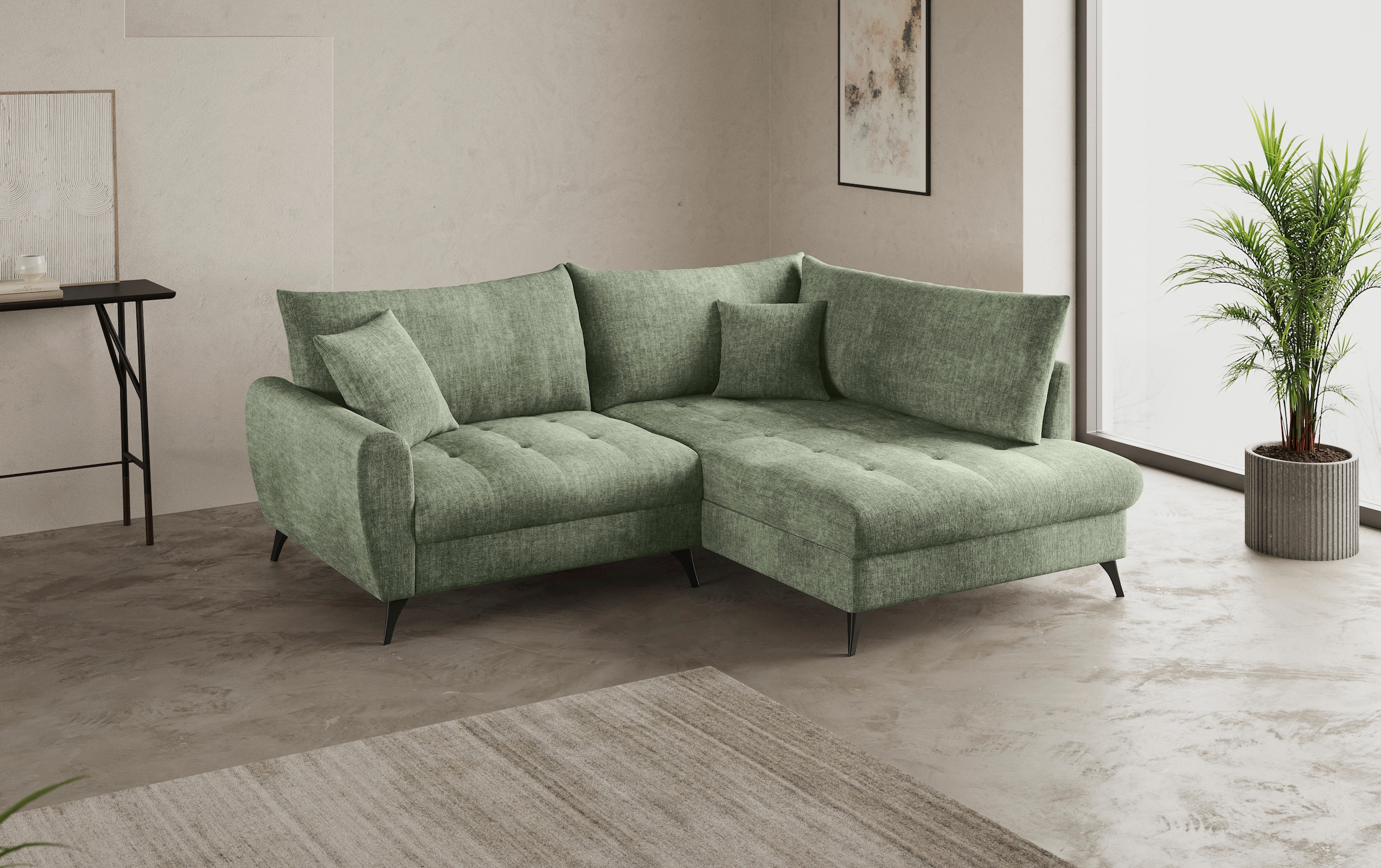 Mr. Couch Ecksofa »Blackburn II L-Form«, Wahlweise mit Kaltschaumpolsterung bis 140 kg belastbar