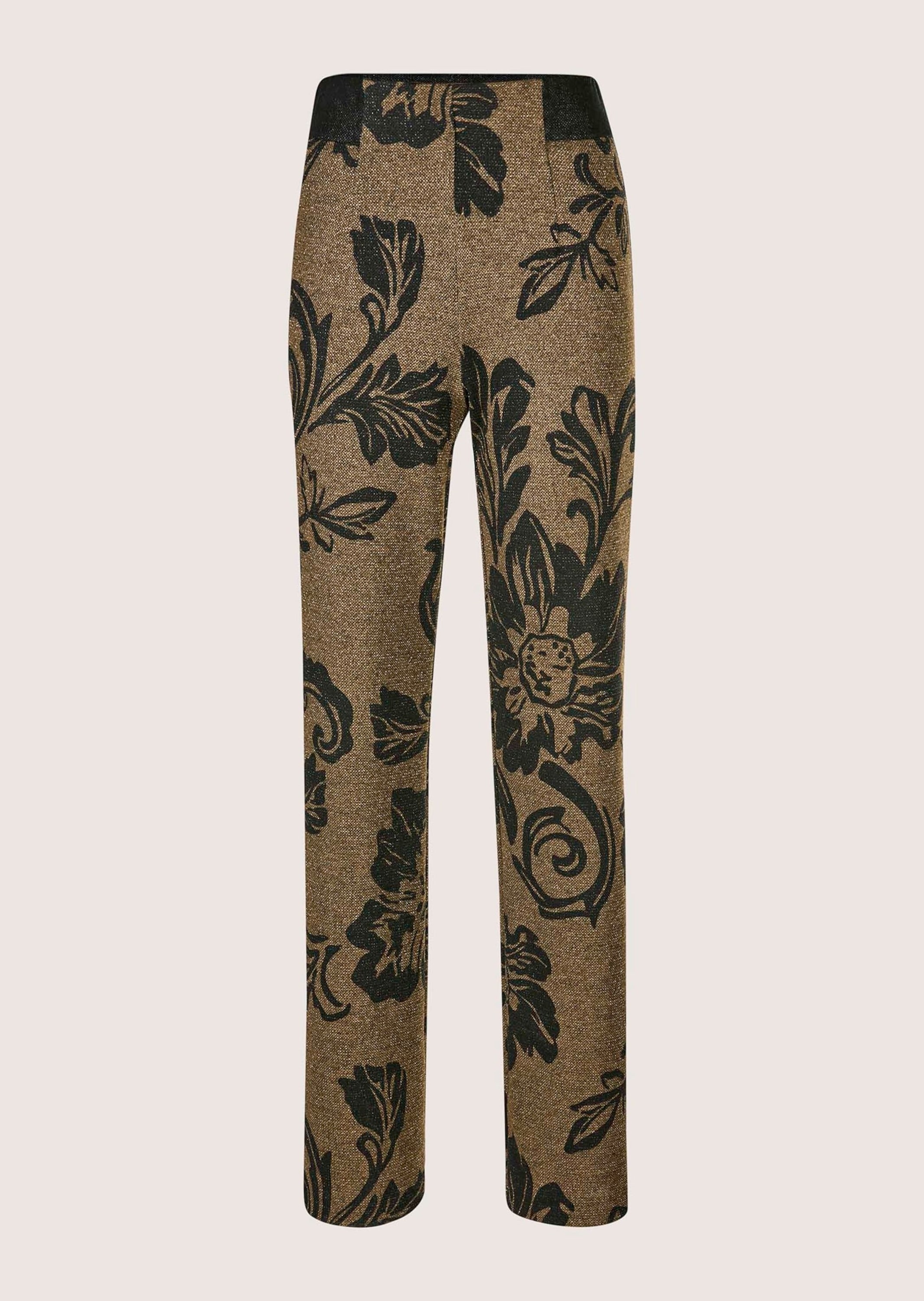 MADELEINE Jerseyhose "Jacquardhose Jacquardhose mit floralem Muster" Jersey-Jacquardhose mit weitem Bein
