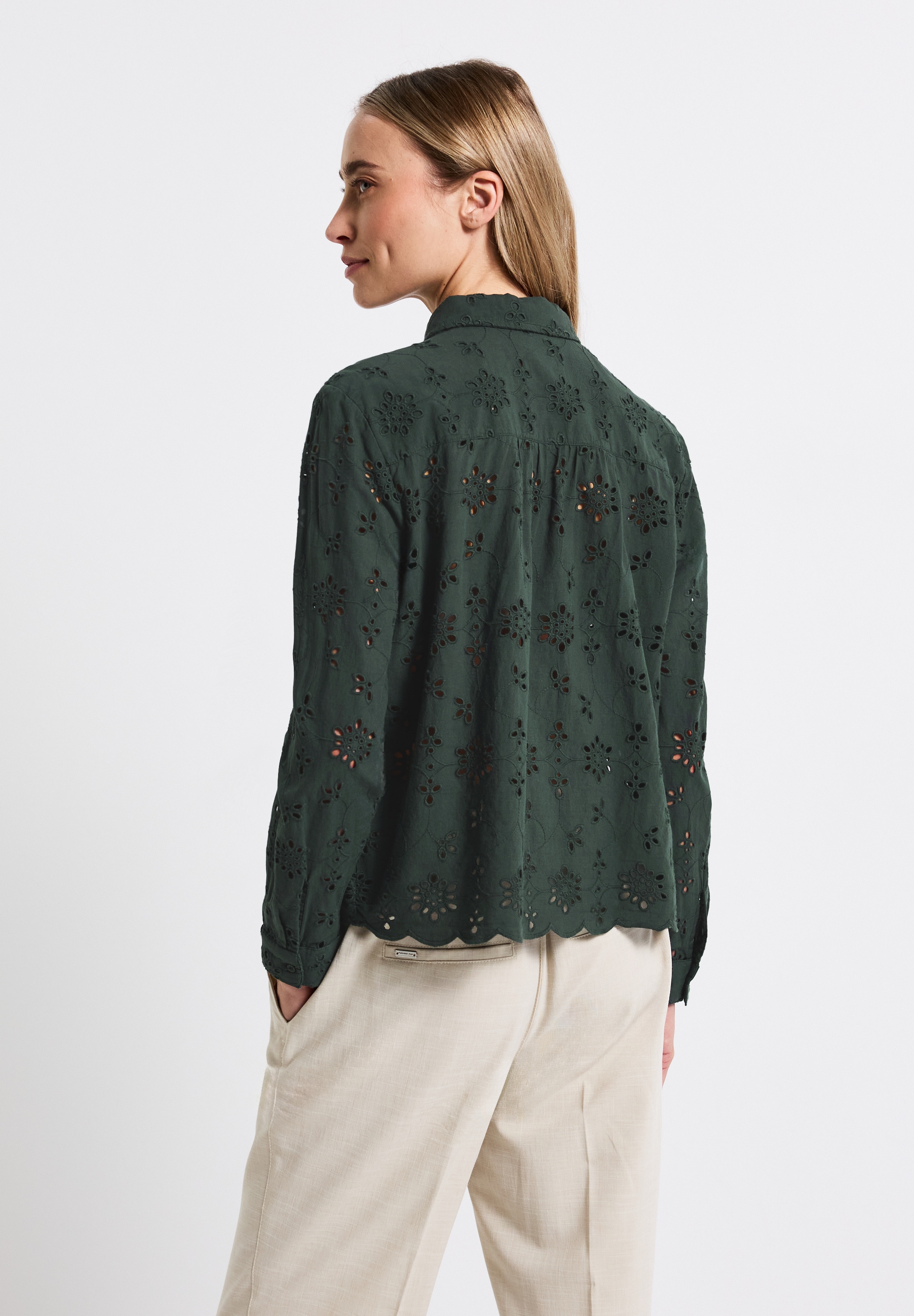 STREET ONE Hemdbluse, mit Lochstickerei